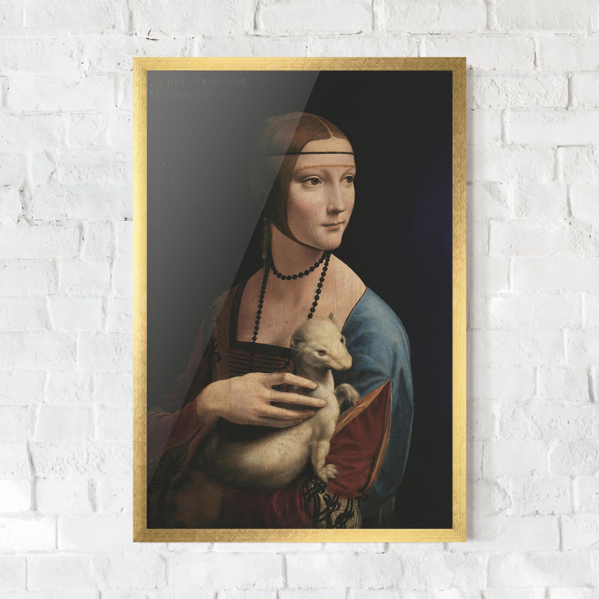Lady With An Ermine Leonardo Da Vinci mockup 0