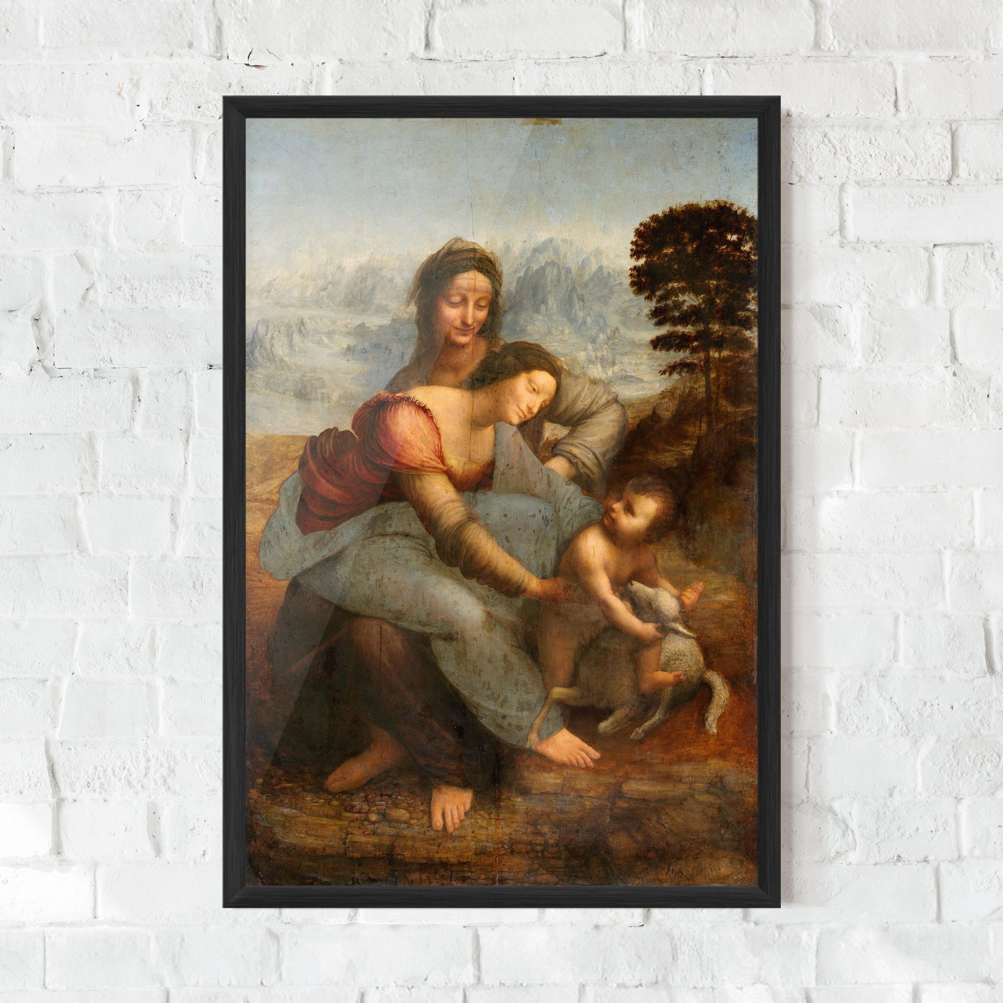 Leonardo Da Vinci Virgin And Child With St Anne mockup 0