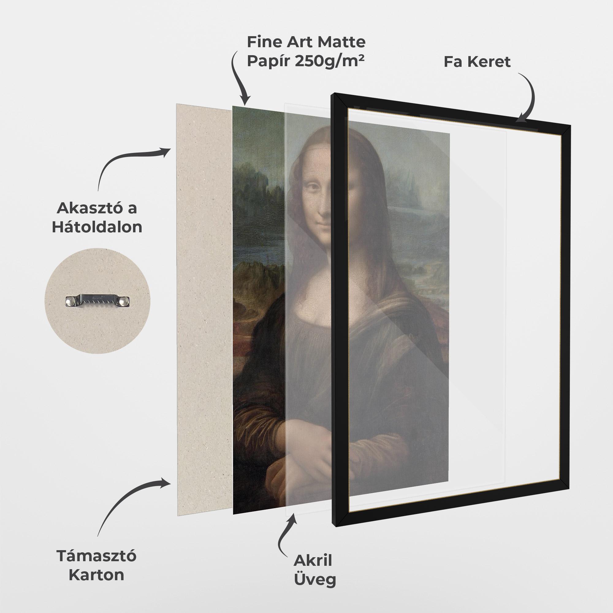 Keretezett Poszter Mona Lisa By Leonardo Da Vinci mockup 1