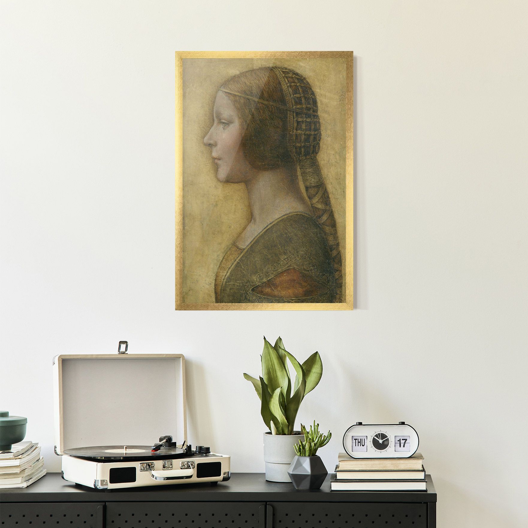 Profile Of A Young Fiancee Da Vinci mockup 2