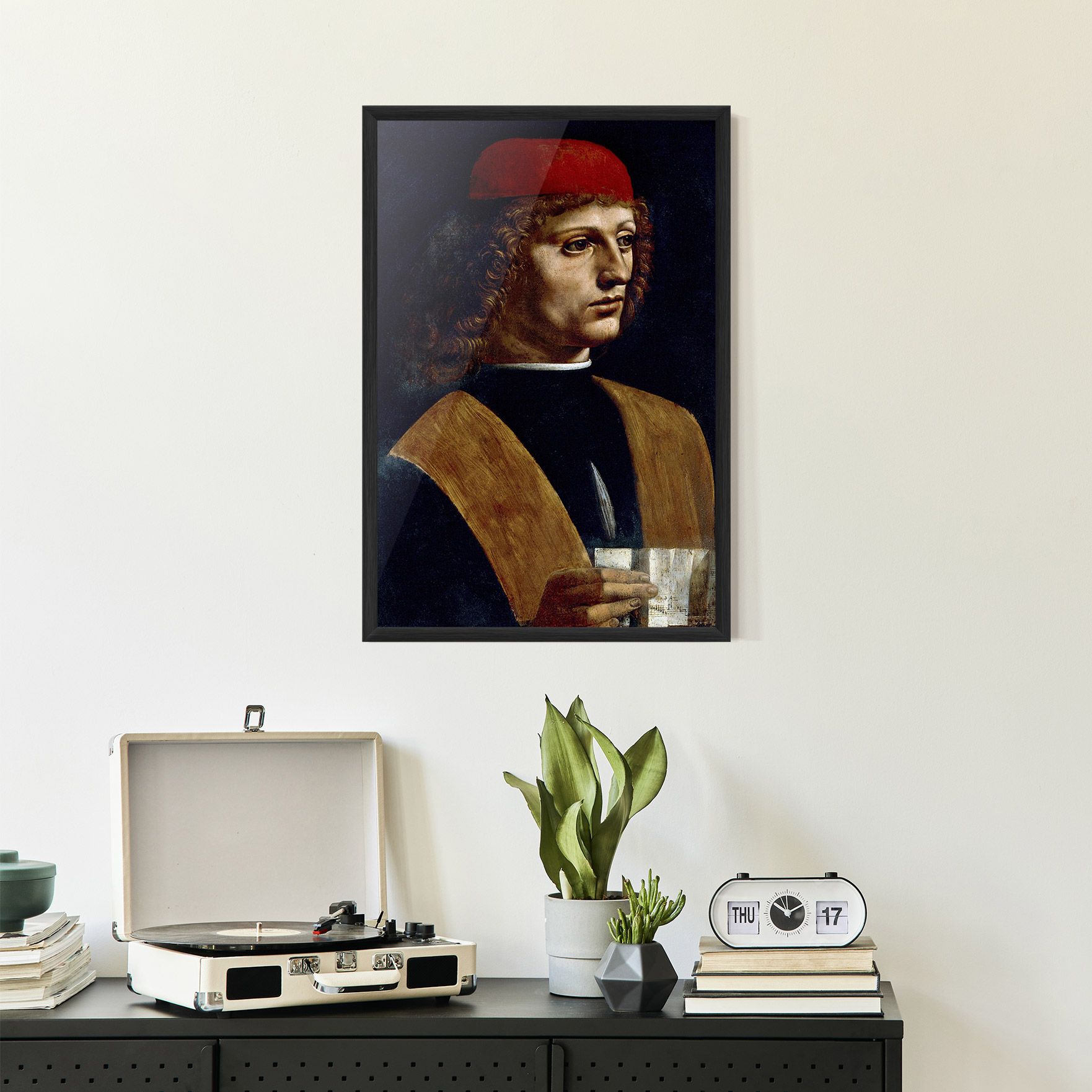 Leonardo Da Vinci's The Portrait Of A Musician mockup 2