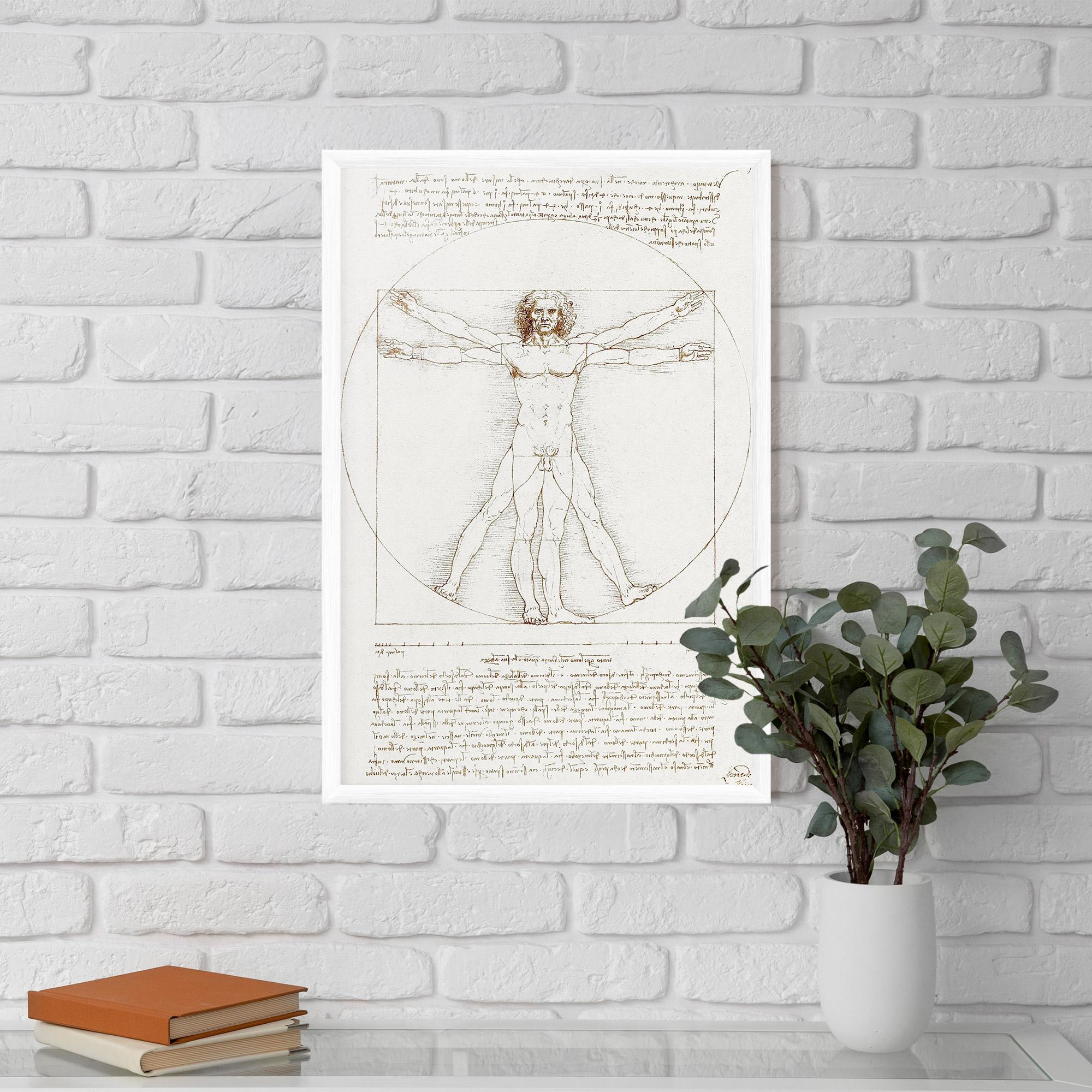 Keretezett Poszter Leonardo Da Vinci's Vitruvian Man mockup 5