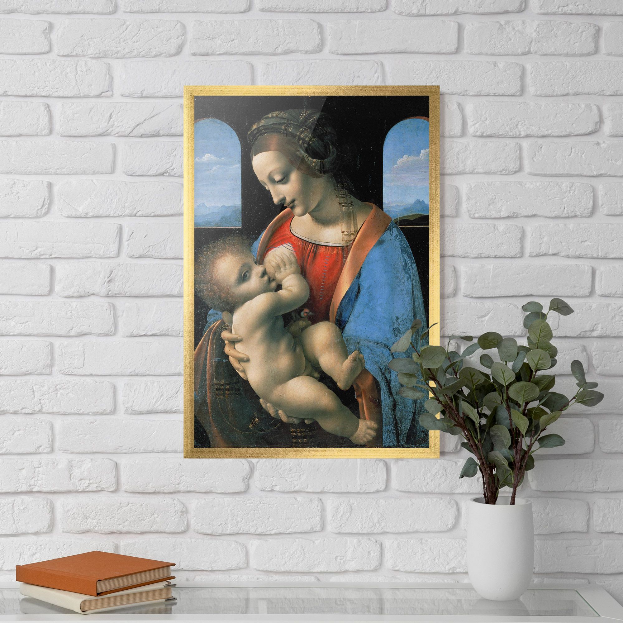 Leonardo Da Vinci Attributed Madonna Litta mockup 5