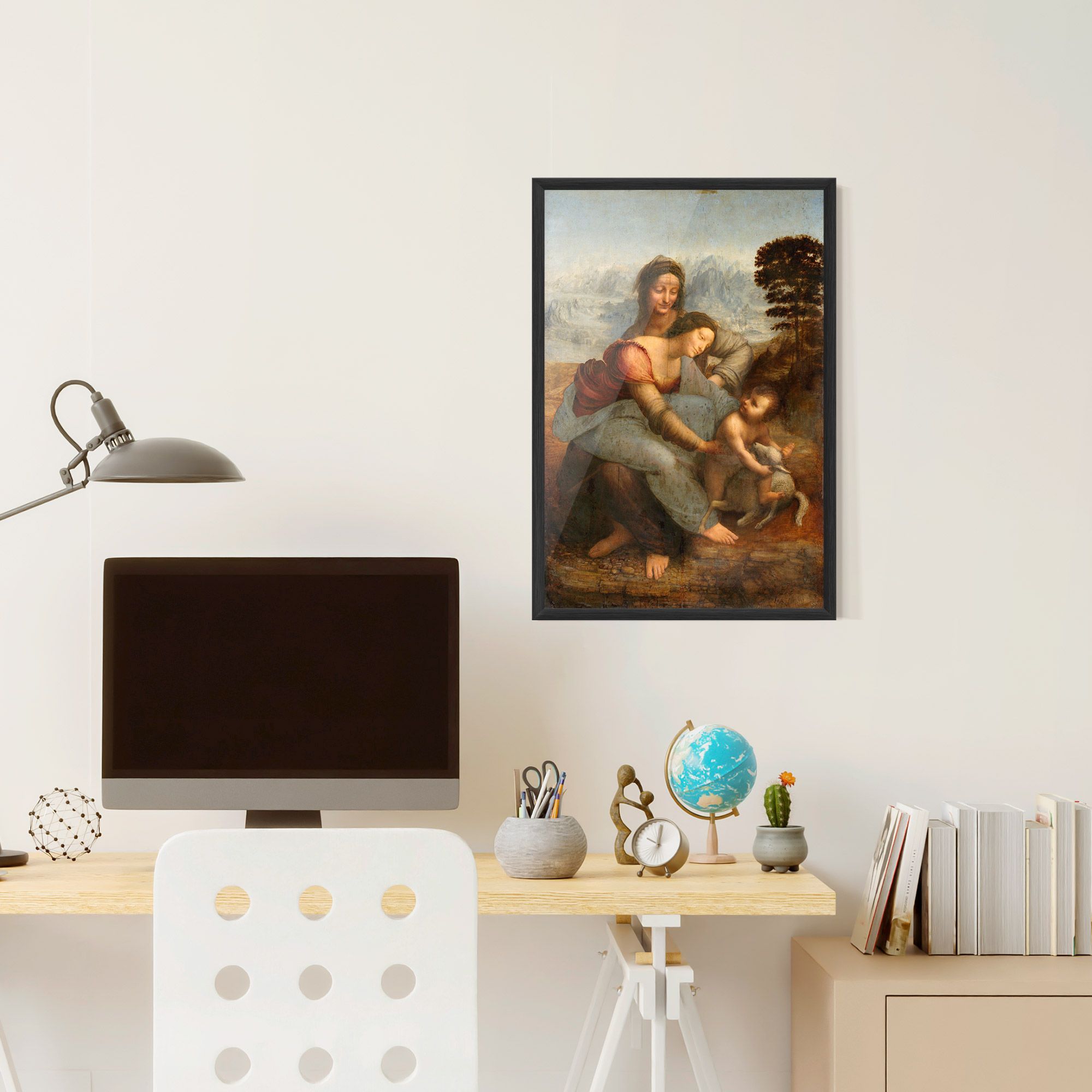 Leonardo Da Vinci Virgin And Child With St Anne mockup 6