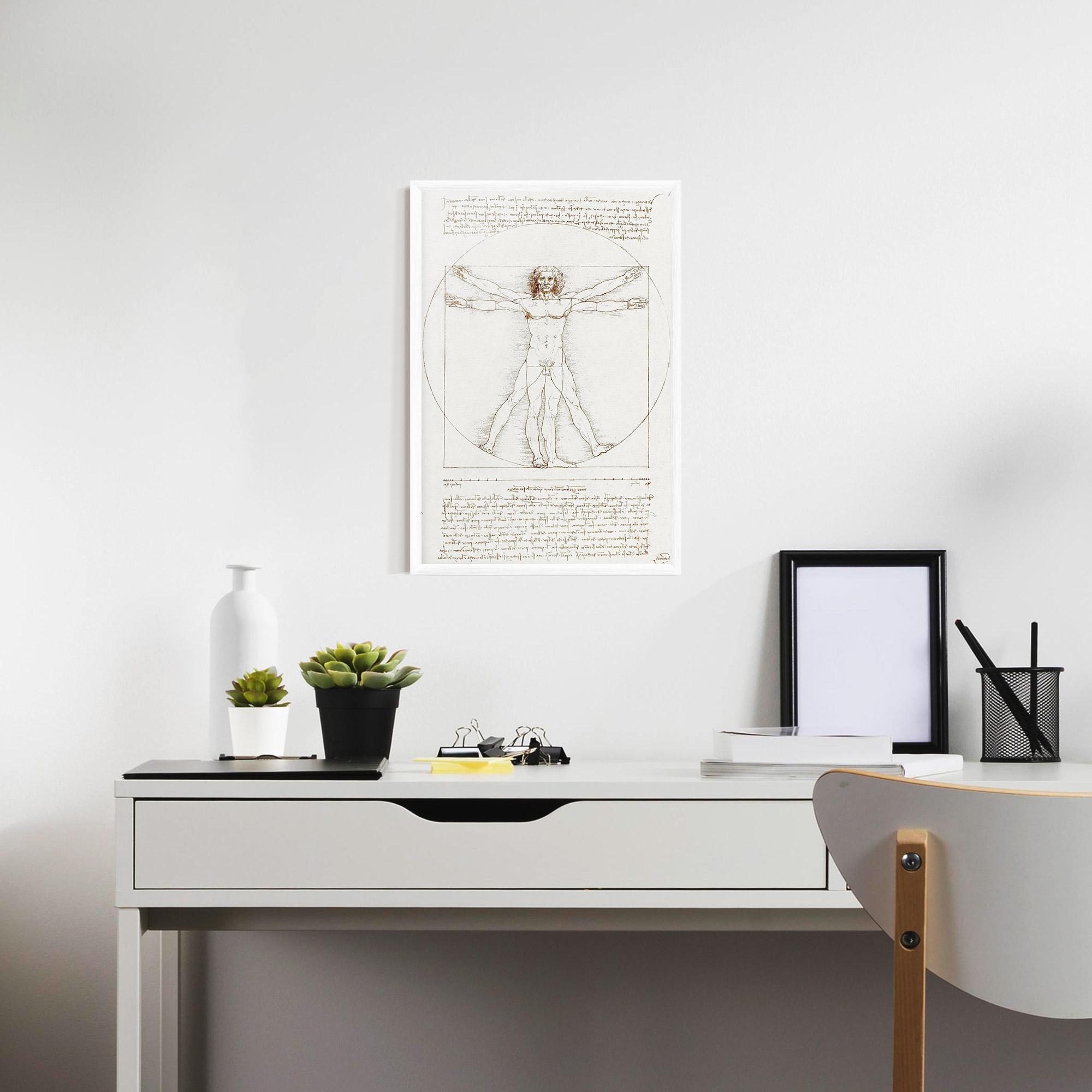 Keretezett Poszter Leonardo Da Vinci's Vitruvian Man mockup 7
