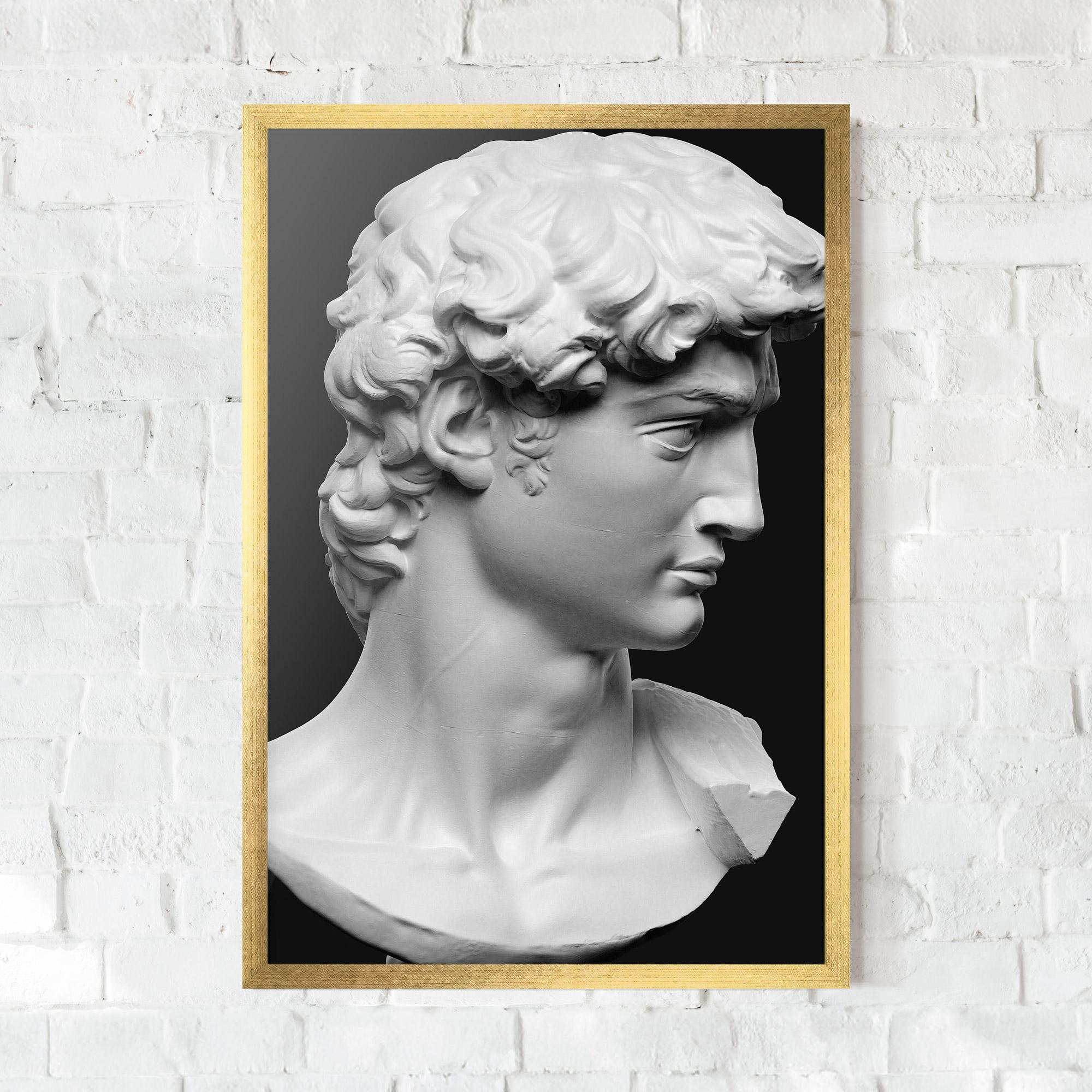 Keretezett Poszter David Head mockup 0