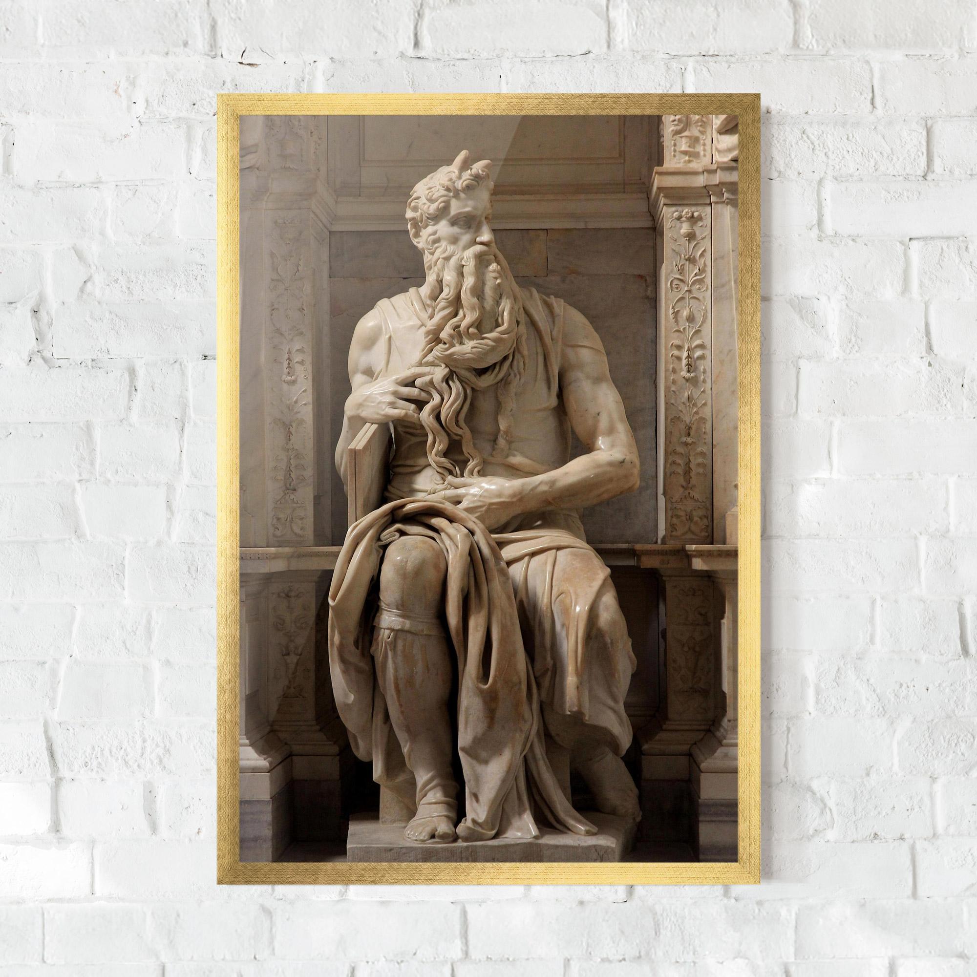 Keretezett Poszter Statue Moses mockup 0