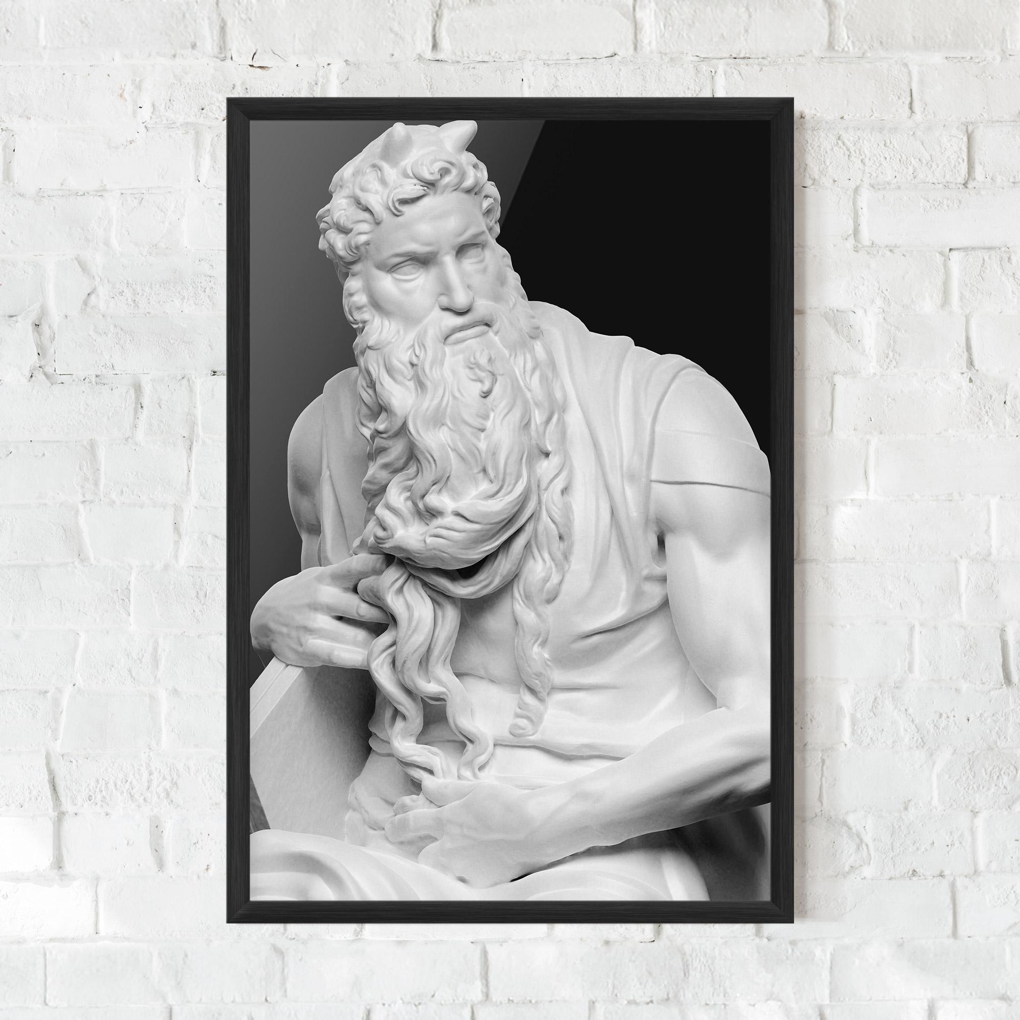 Keretezett Poszter Moses Statue mockup 0