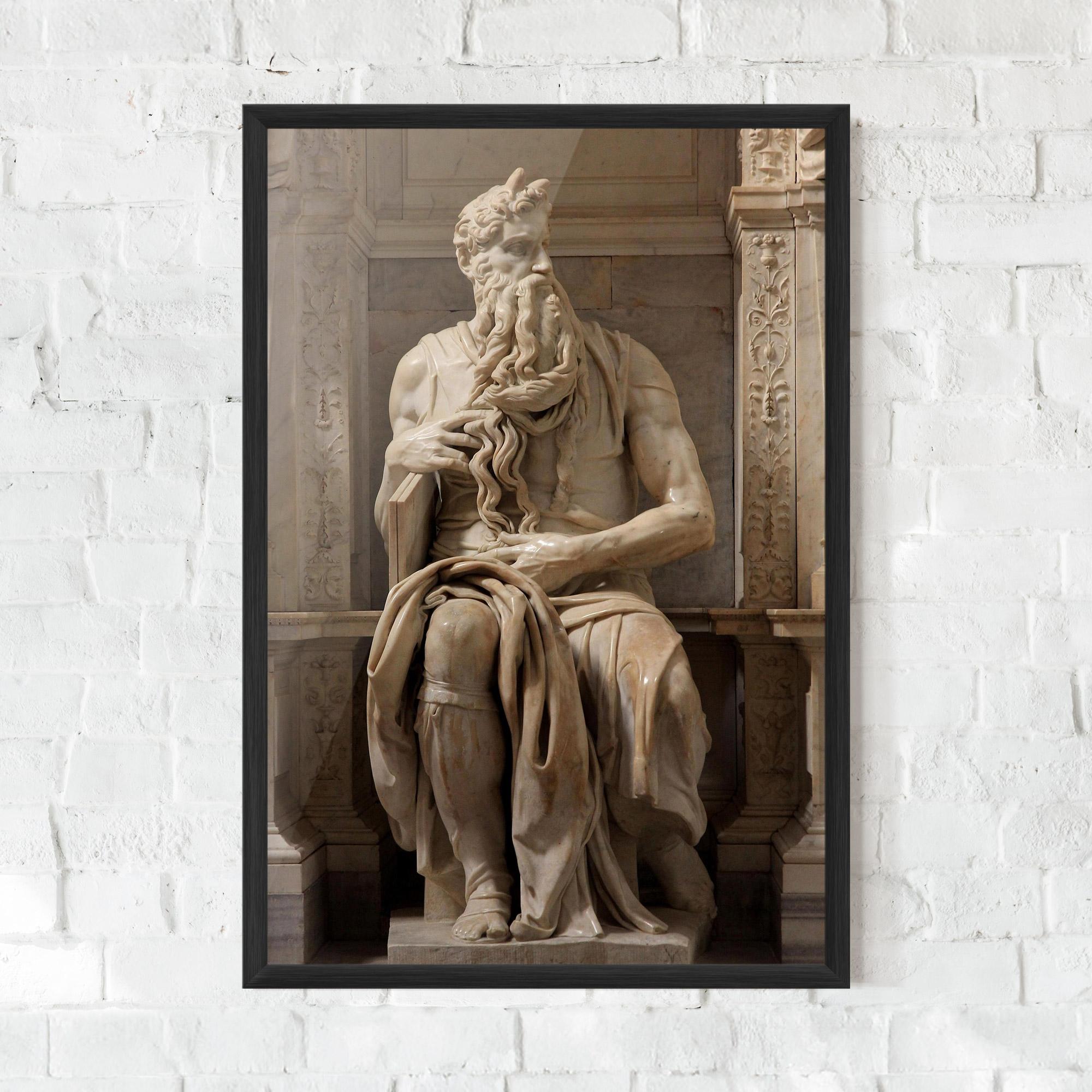 Keretezett Poszter Statue Moses mockup 0