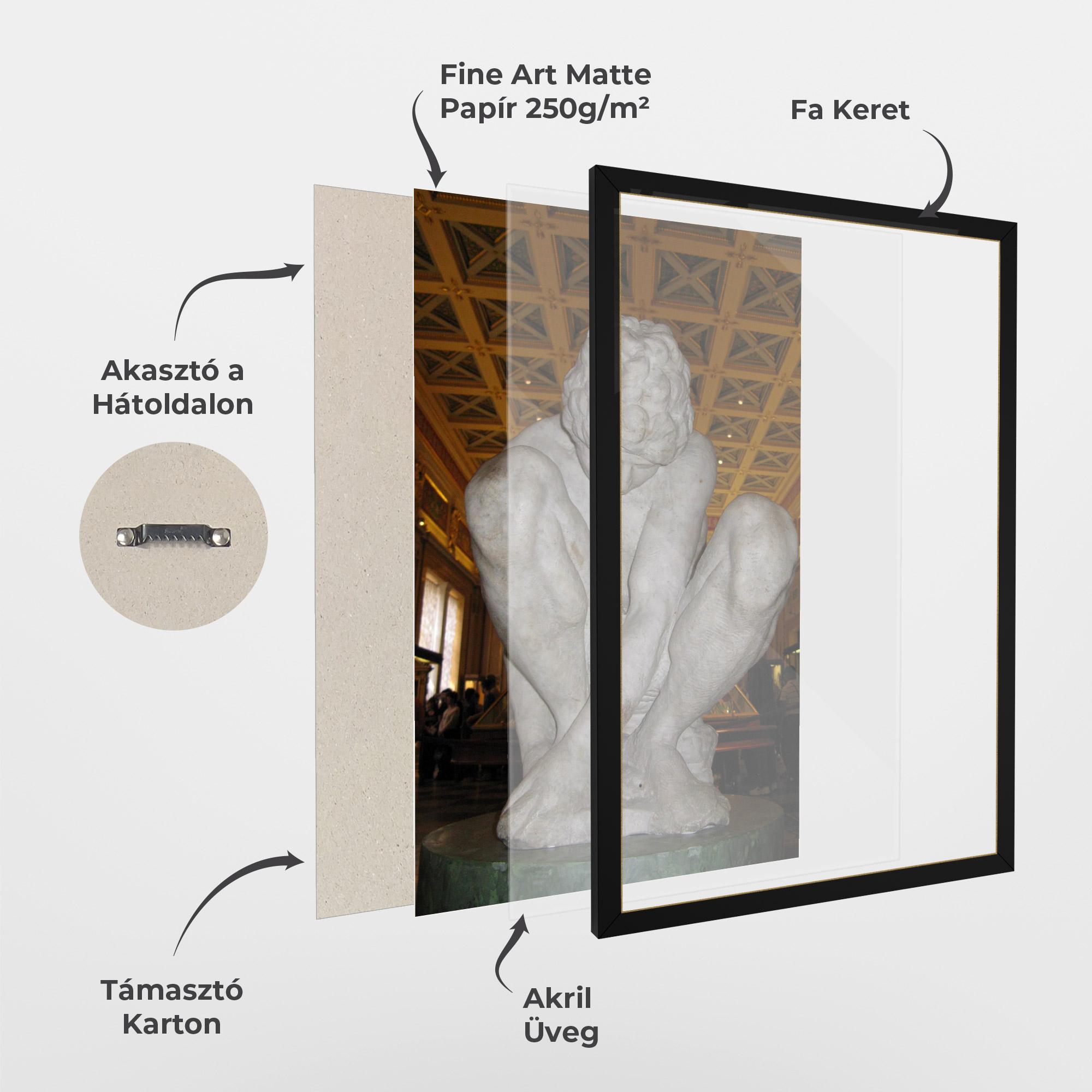 Keretezett Poszter Crouching Boy mockup 1