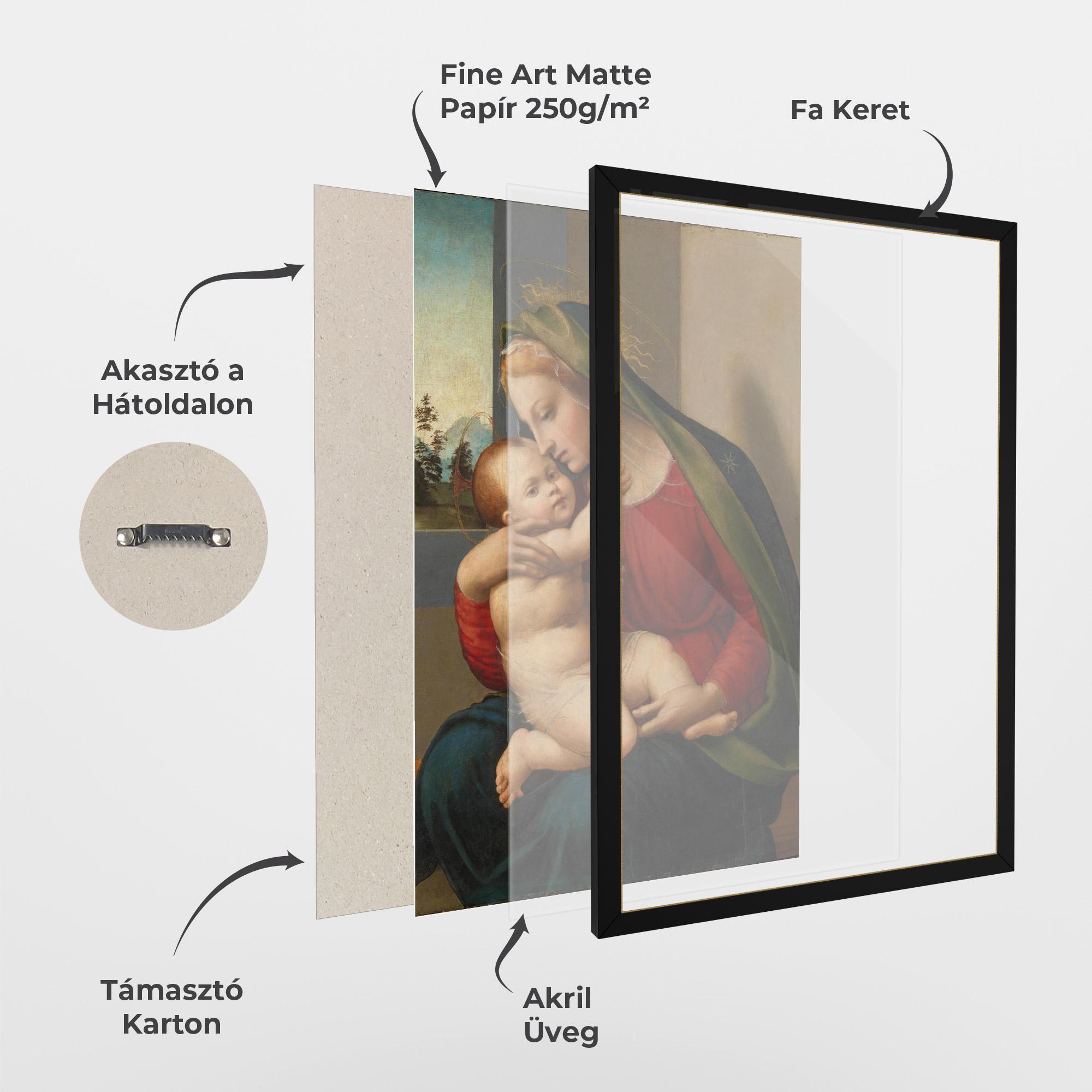 Keretezett Poszter Madonna And Child mockup 1