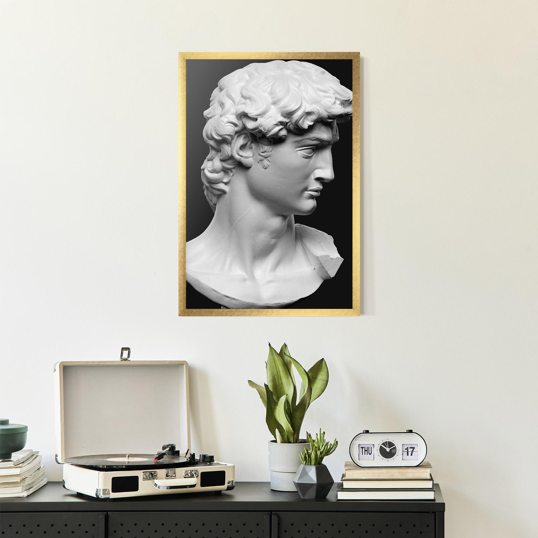 Keretezett Poszter David Head mockup 2