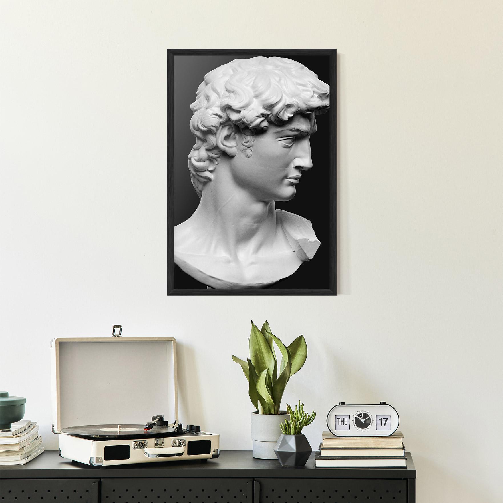 Keretezett Poszter David Head mockup 2