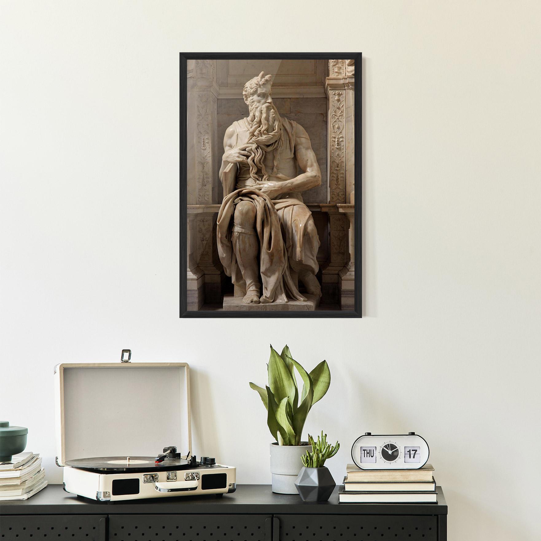 Keretezett Poszter Statue Moses mockup 2