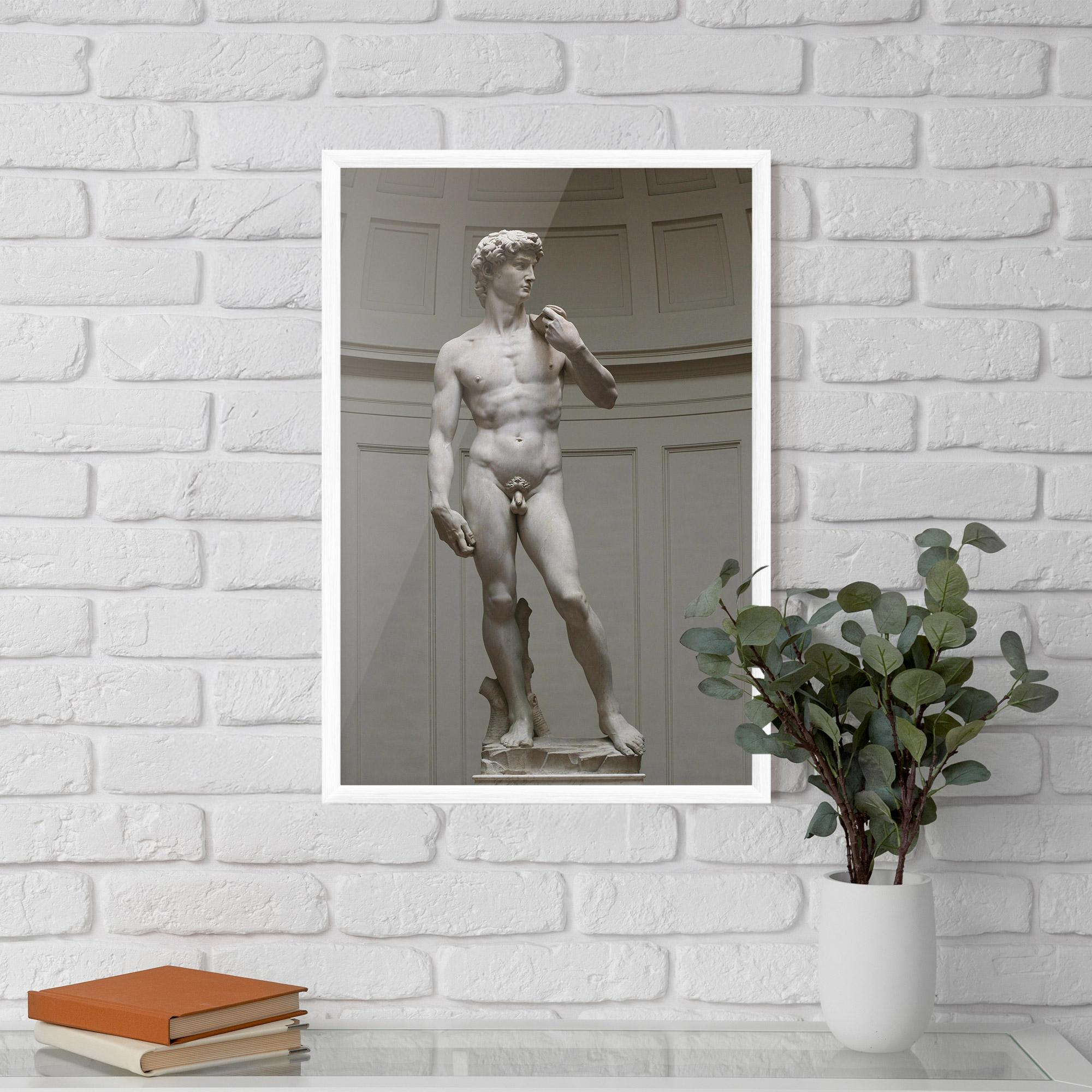 Keretezett Poszter Michelangelo Statue mockup 5