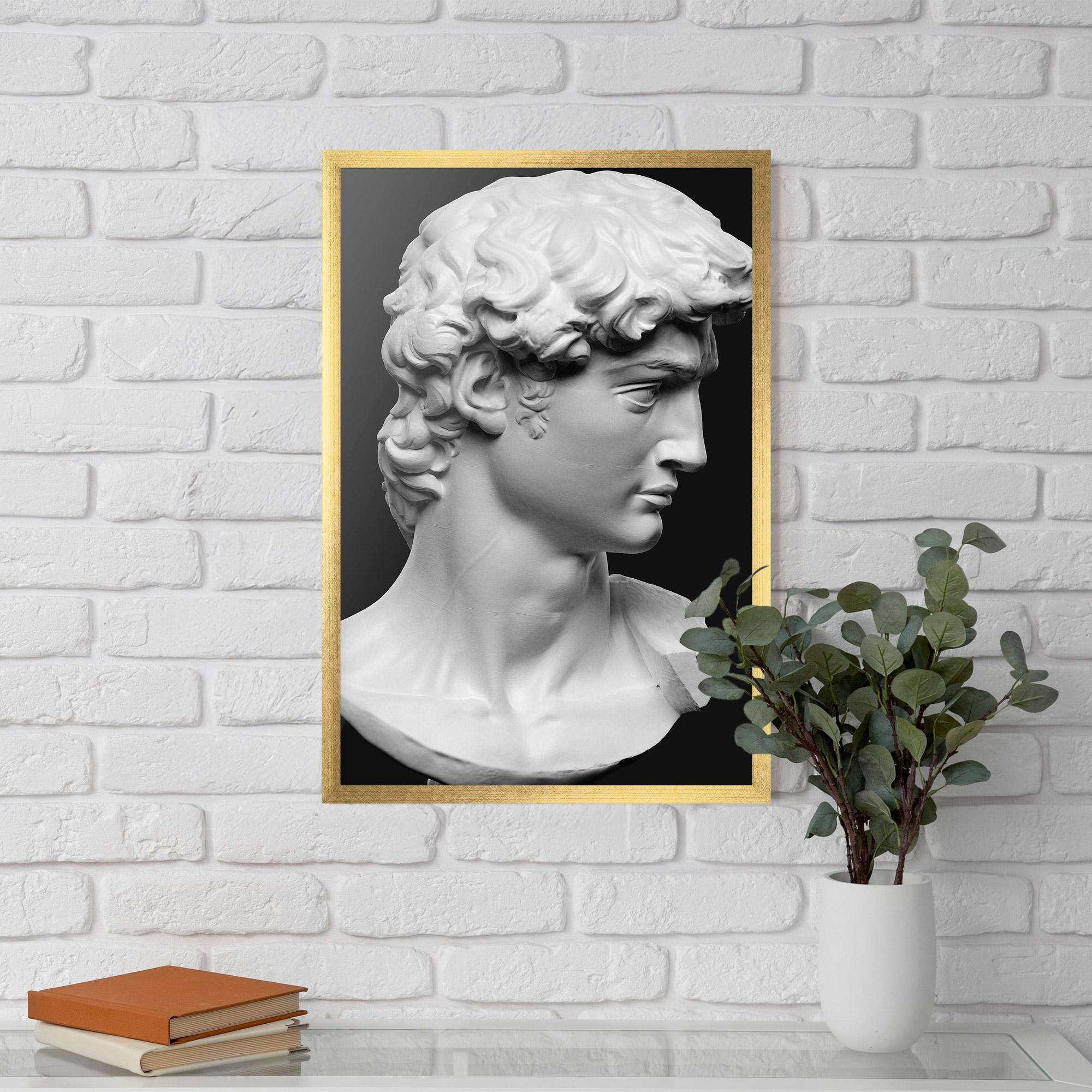 Keretezett Poszter David Head mockup 5