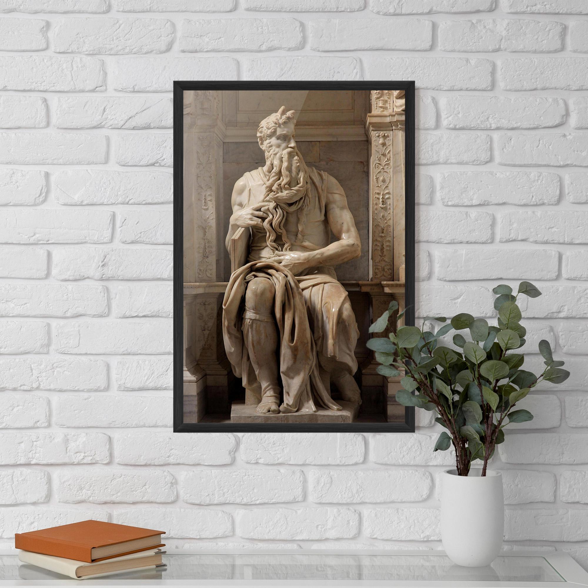 Keretezett Poszter Statue Moses mockup 5