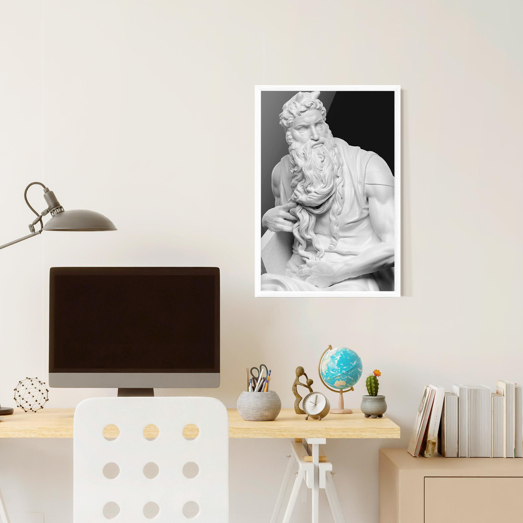 Keretezett Poszter Moses Statue mockup 6