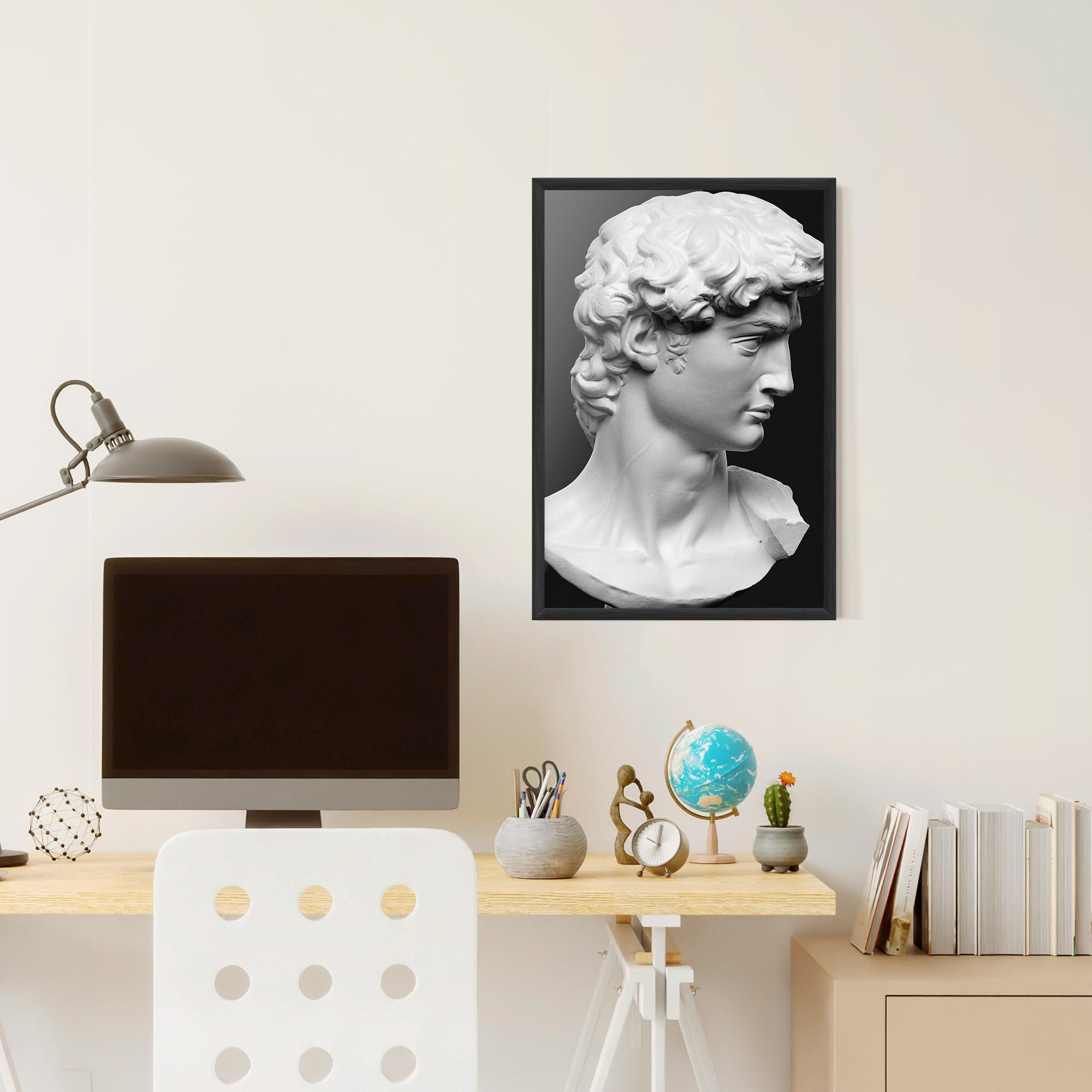 Keretezett Poszter David Head mockup 6