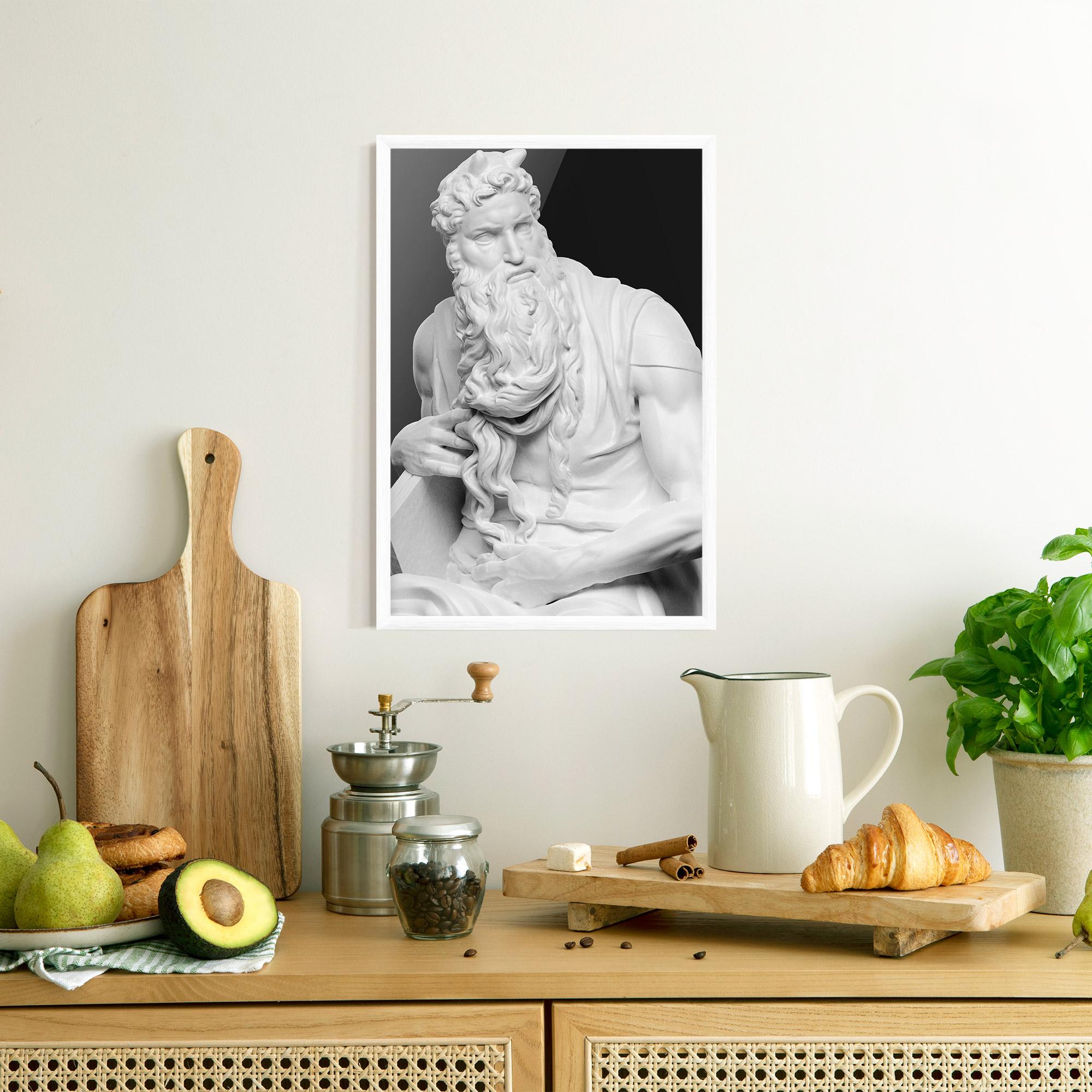 Keretezett Poszter Moses Statue mockup 8