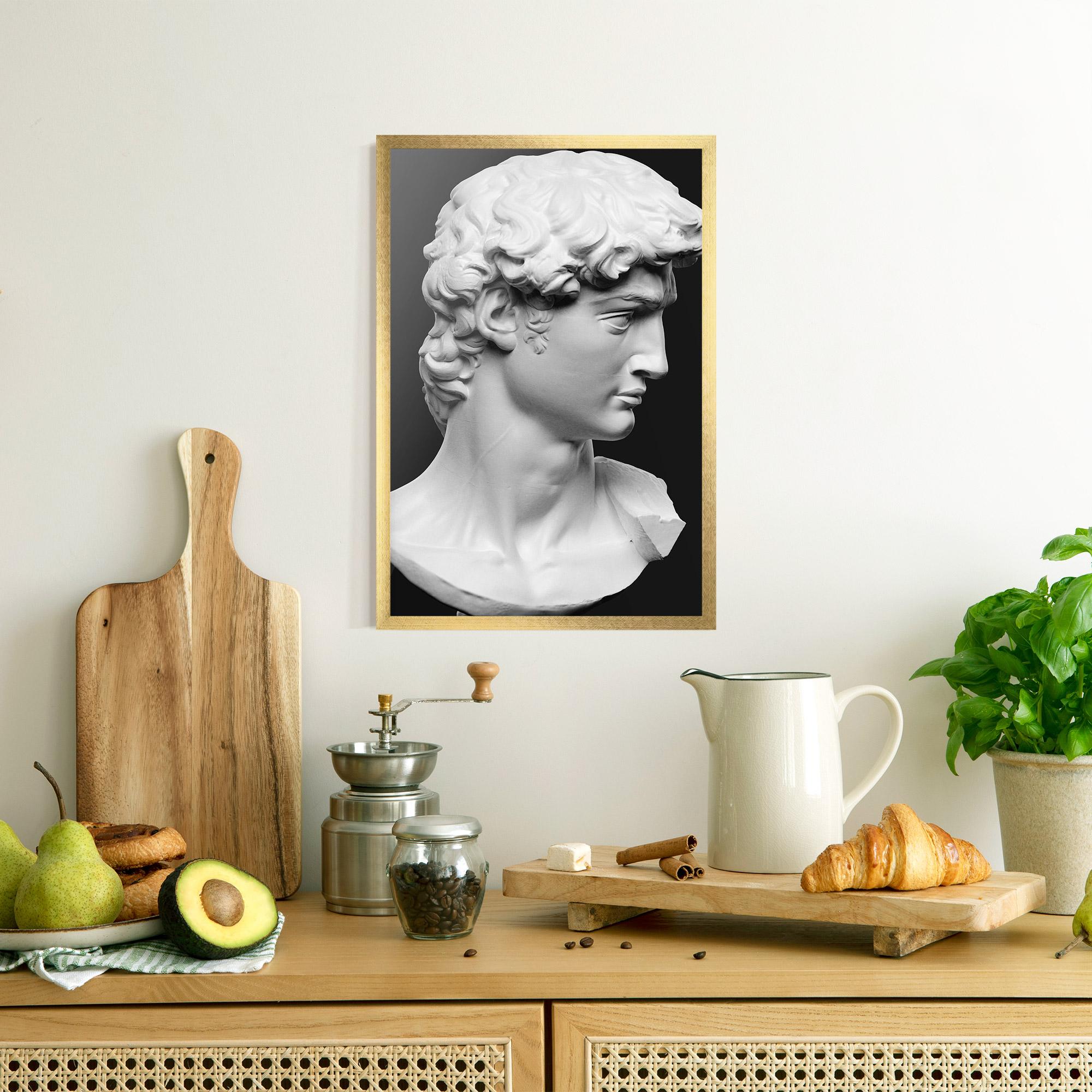 Keretezett Poszter David Head mockup 8