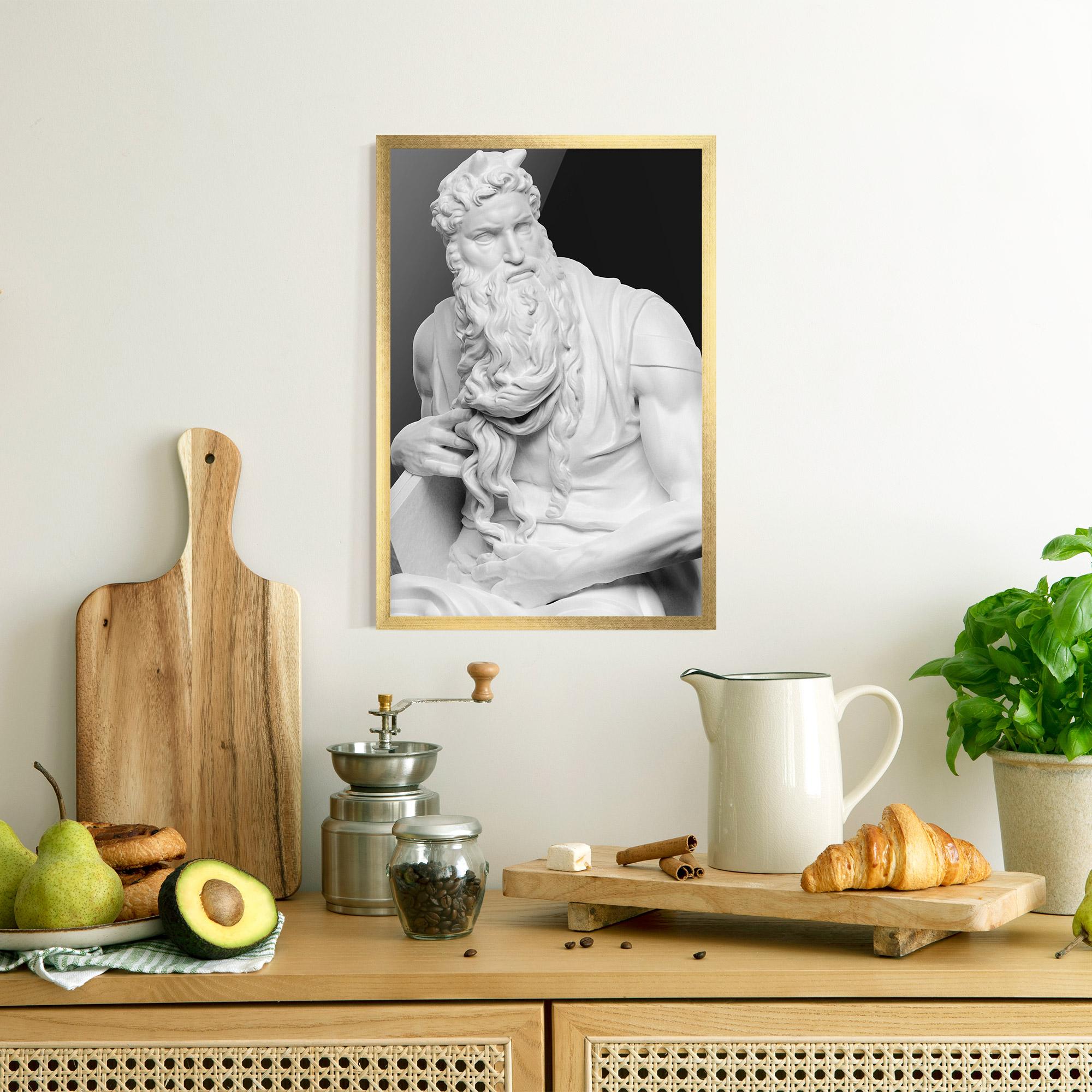 Keretezett Poszter Moses Statue mockup 8