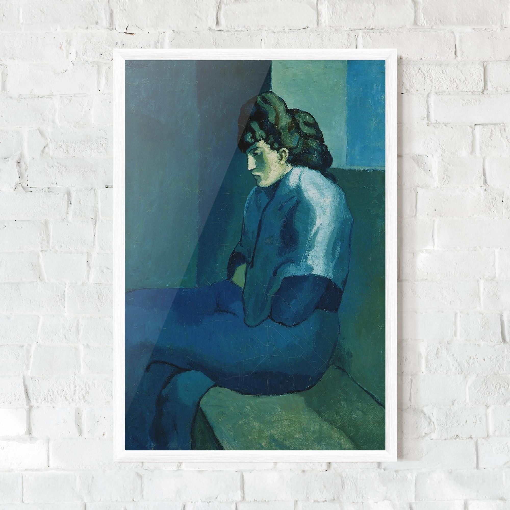 Keretezett Poszter Femme Assise mockup 0