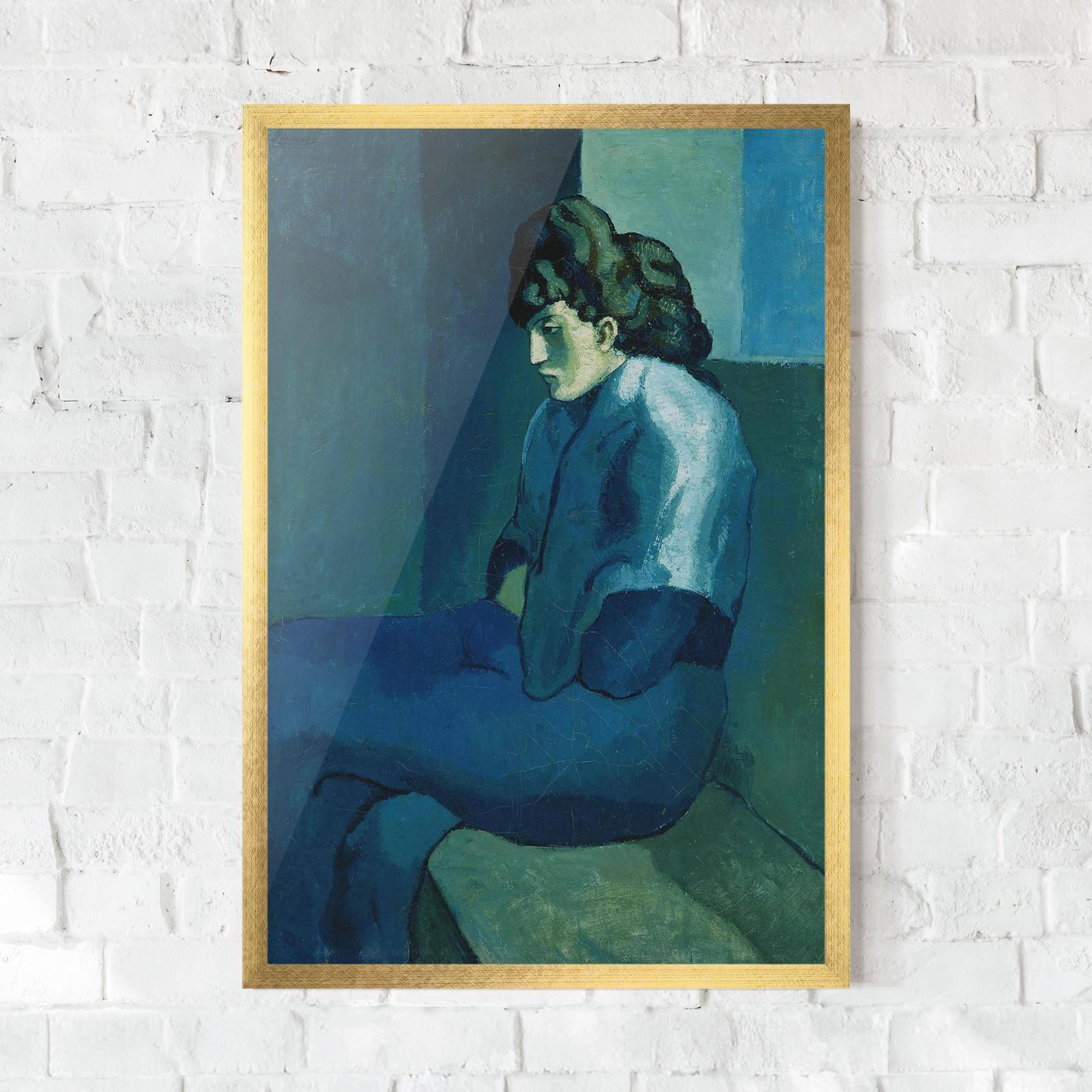 Keretezett Poszter Femme Assise mockup 0