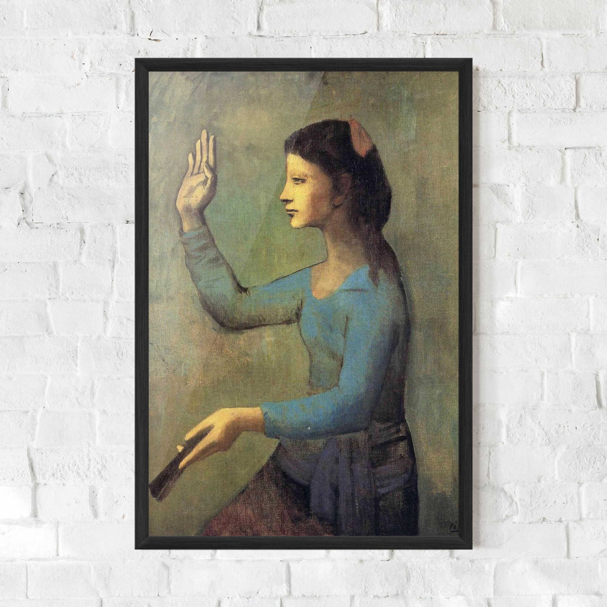 Keretezett Poszter Lady With A Fan mockup 0