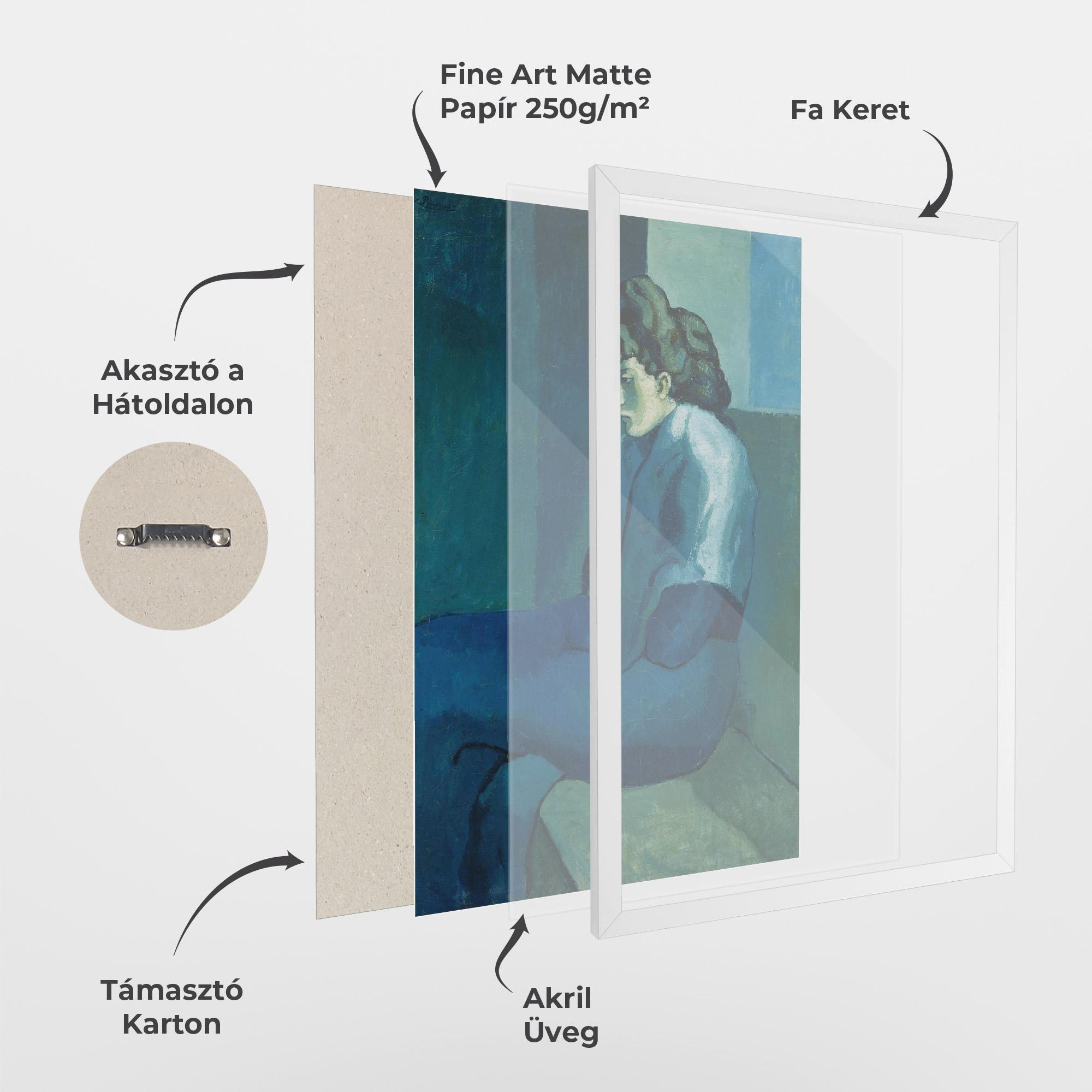 Keretezett Poszter Femme Assise mockup 1