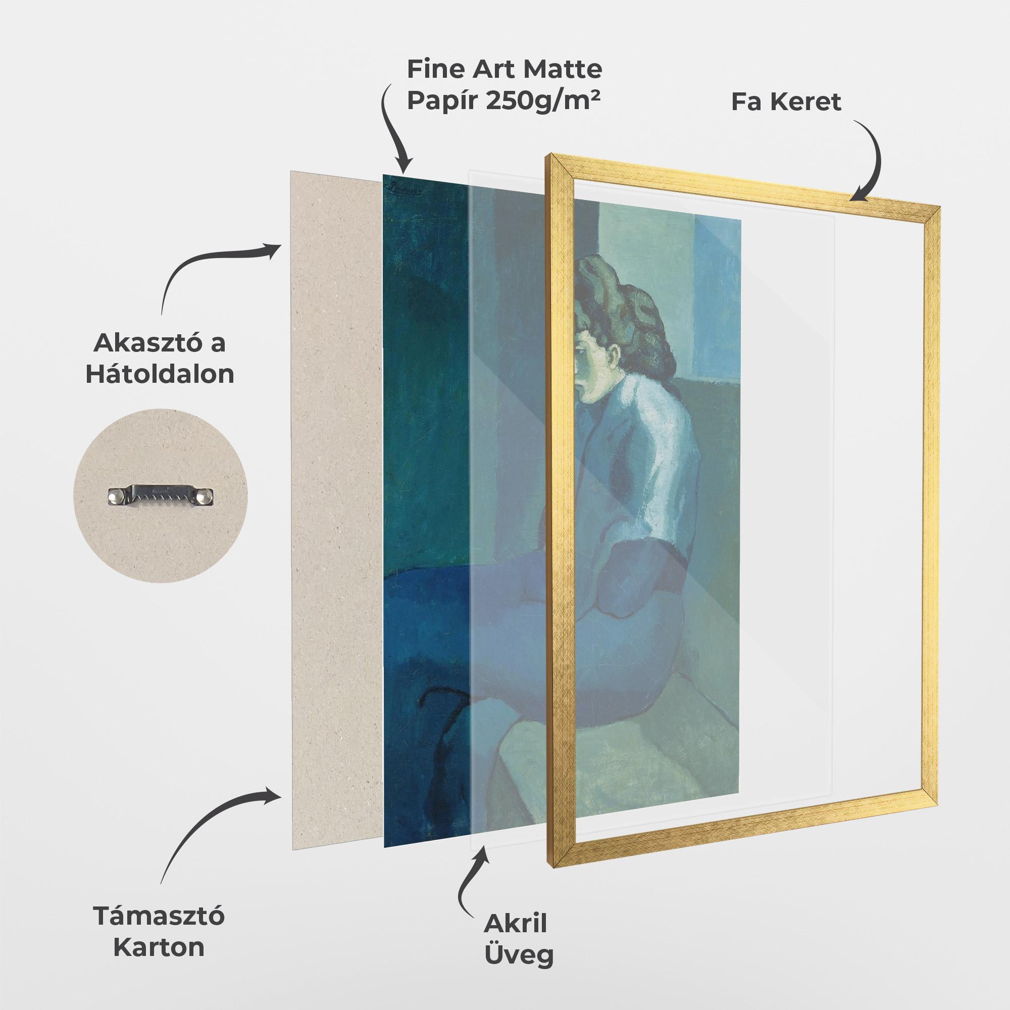 Keretezett Poszter Femme Assise mockup 1