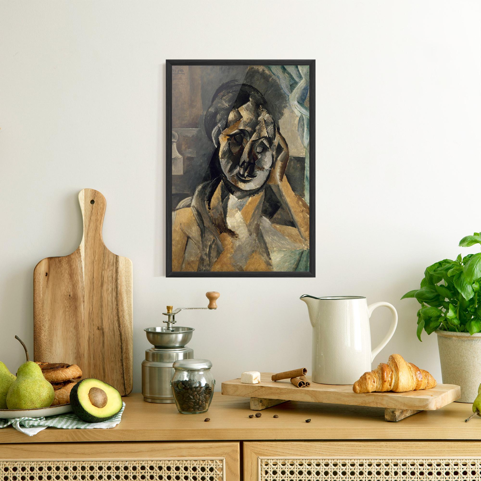 Keretezett Poszter Woman With Mustard mockup 8