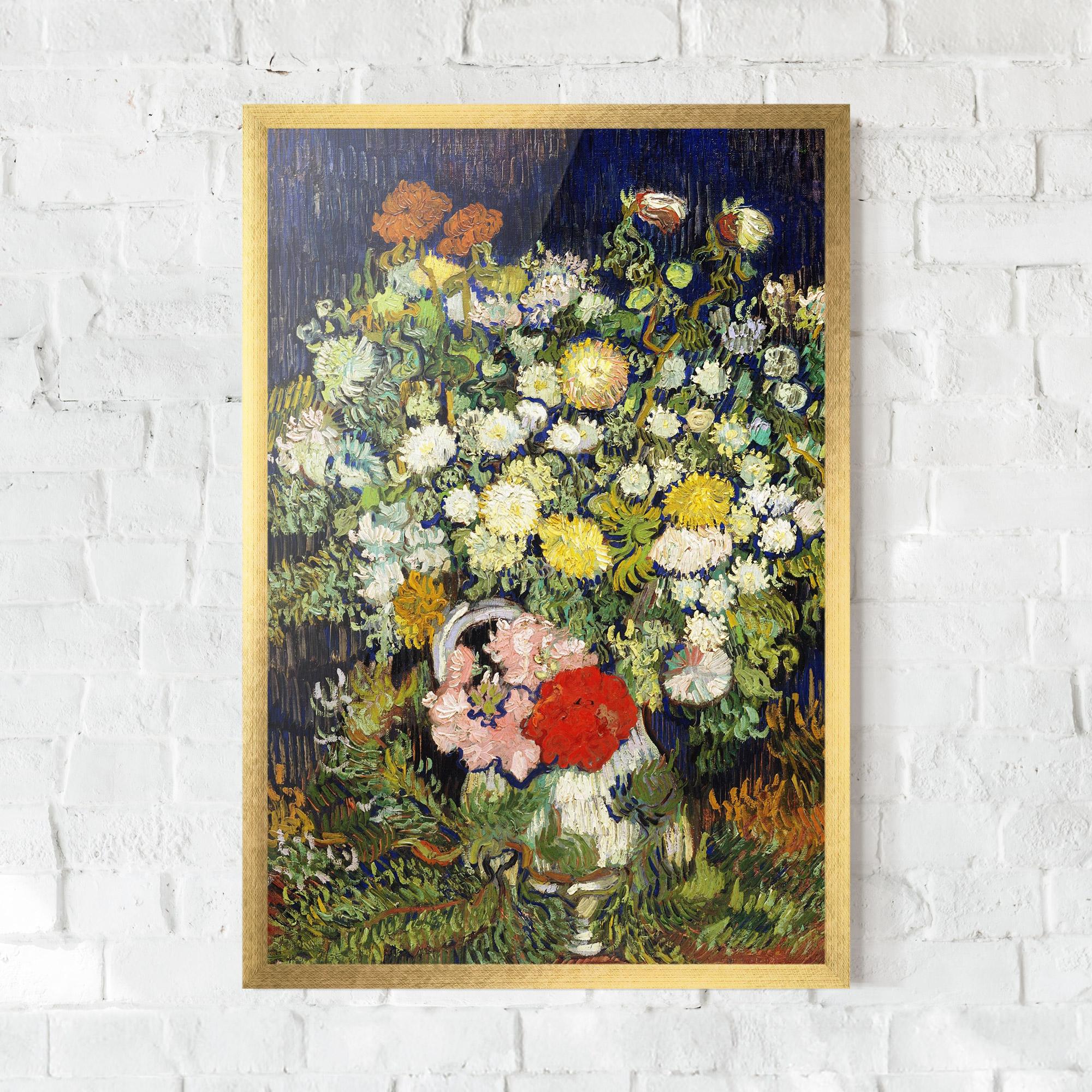 Keretezett Poszter Flowers Van Gogh mockup 0