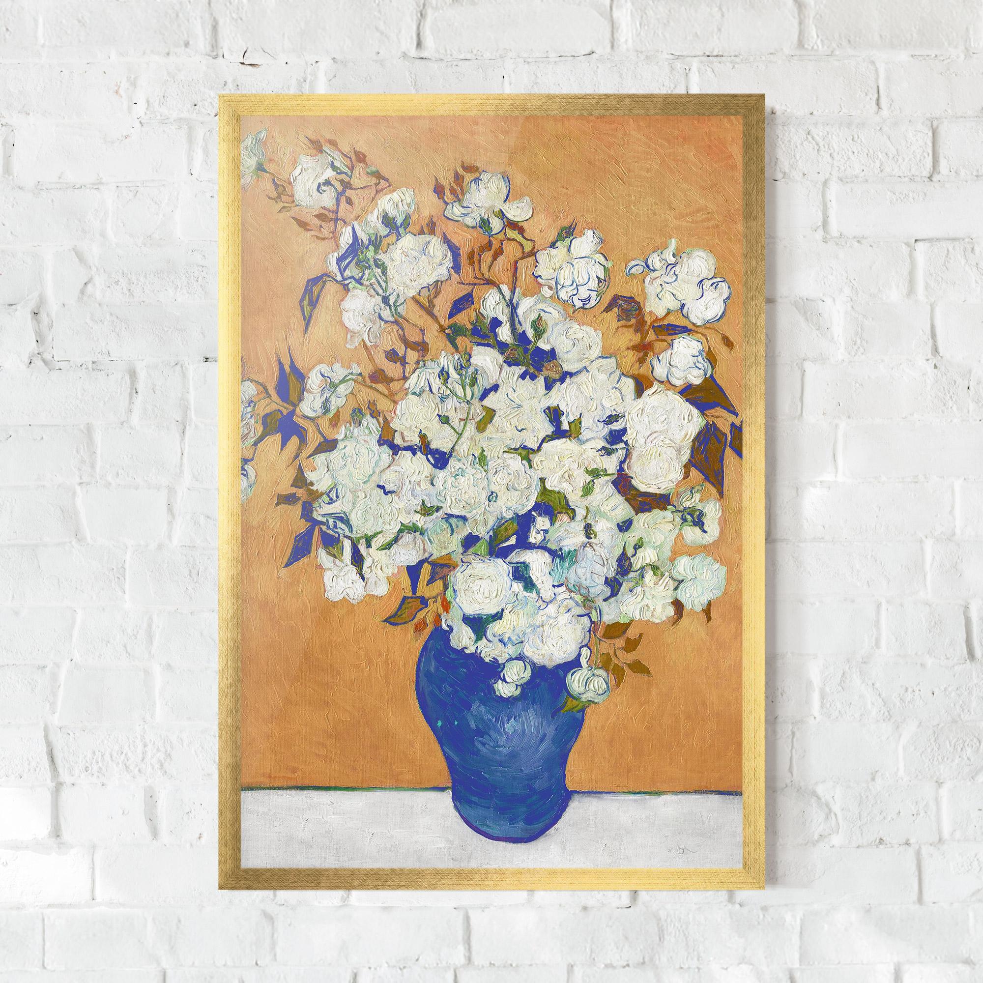 Keretezett Poszter Roses Vintage Art mockup 0