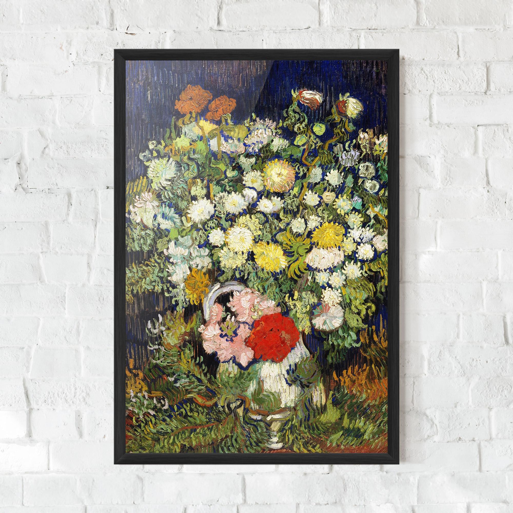 Keretezett Poszter Flowers Van Gogh mockup 0