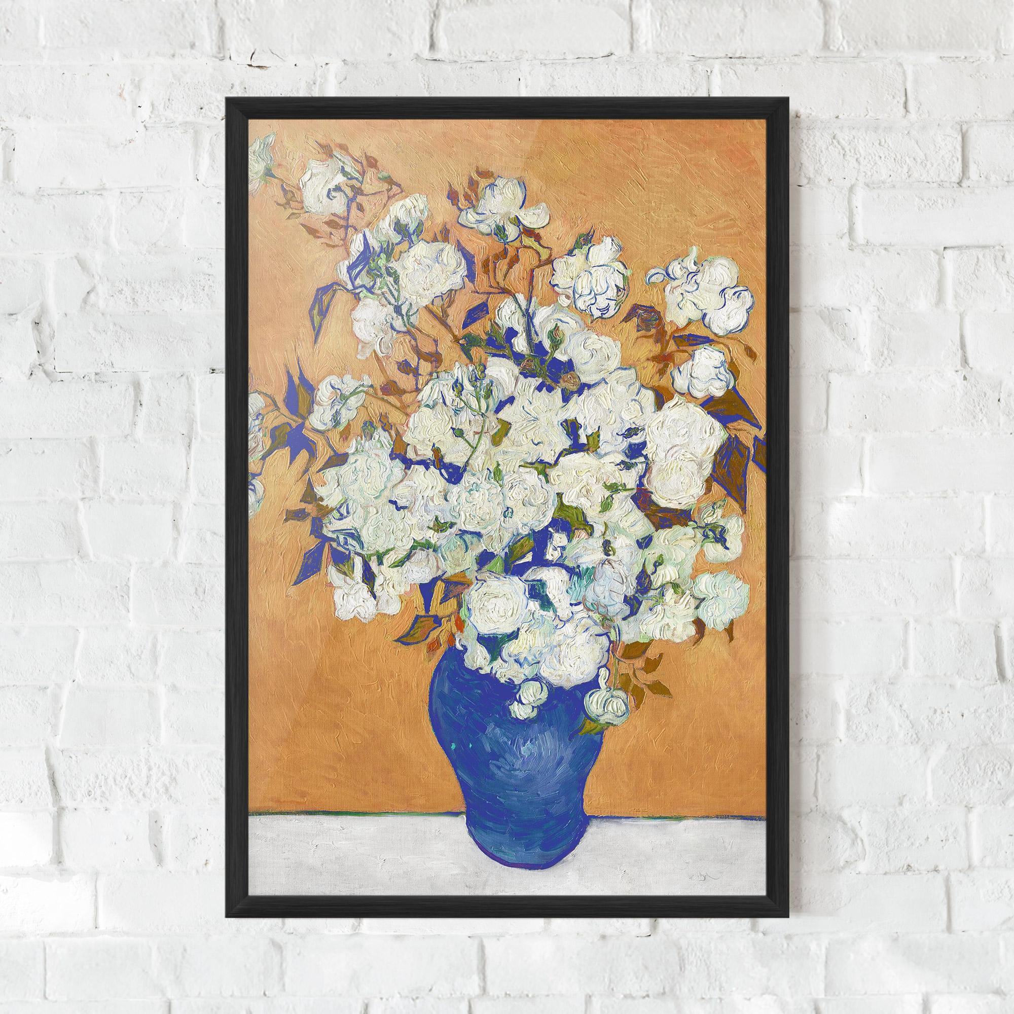 Keretezett Poszter Roses Vintage Art mockup 0