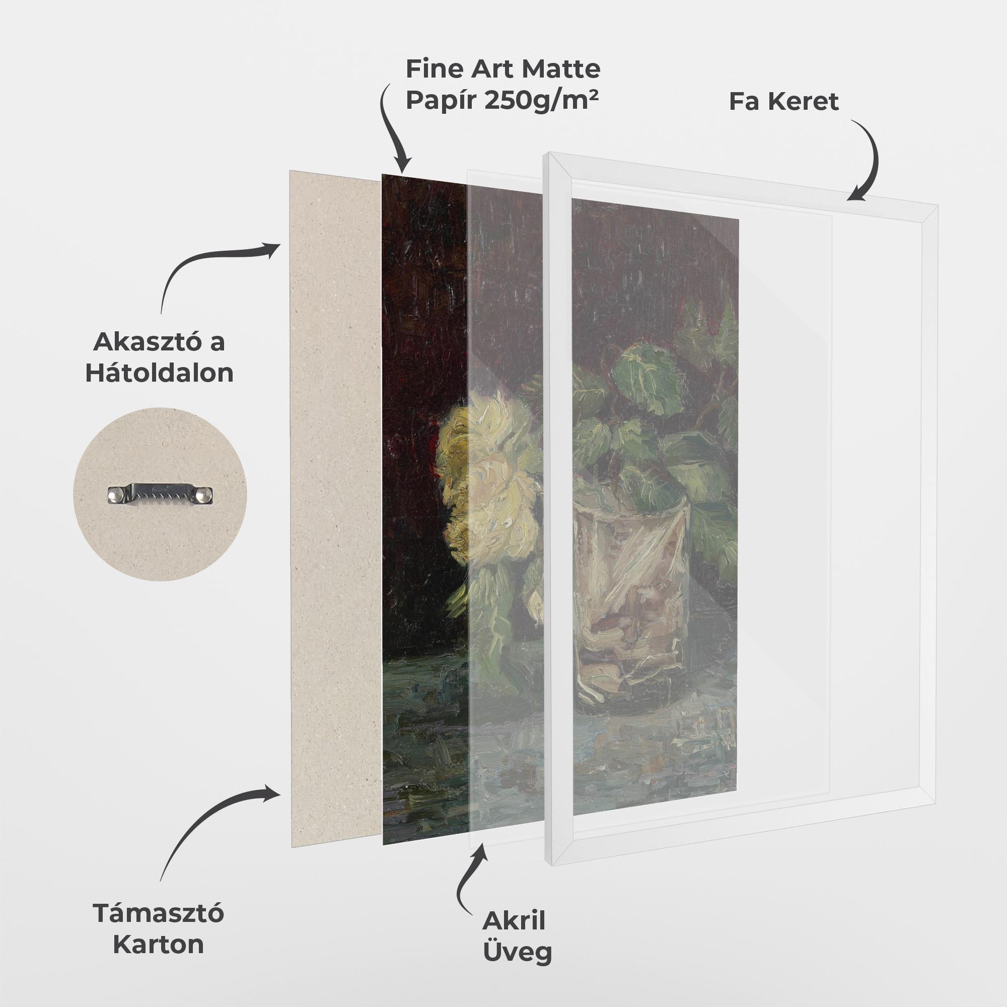 Keretezett Poszter Glas Met Gele Rozen mockup 1