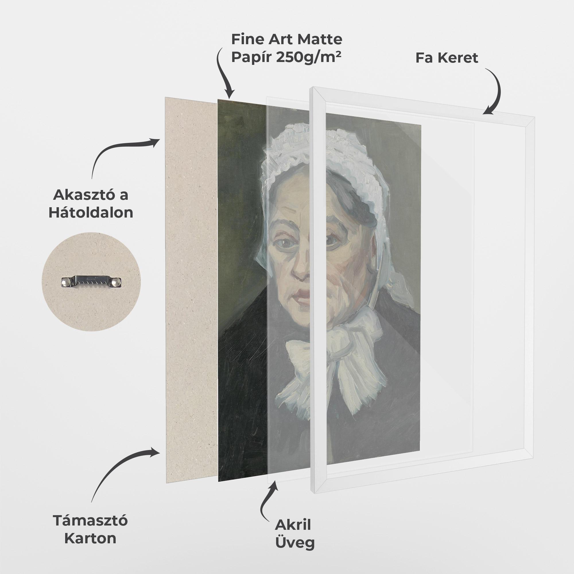 Keretezett Poszter Portret Oude Vrouw mockup 1