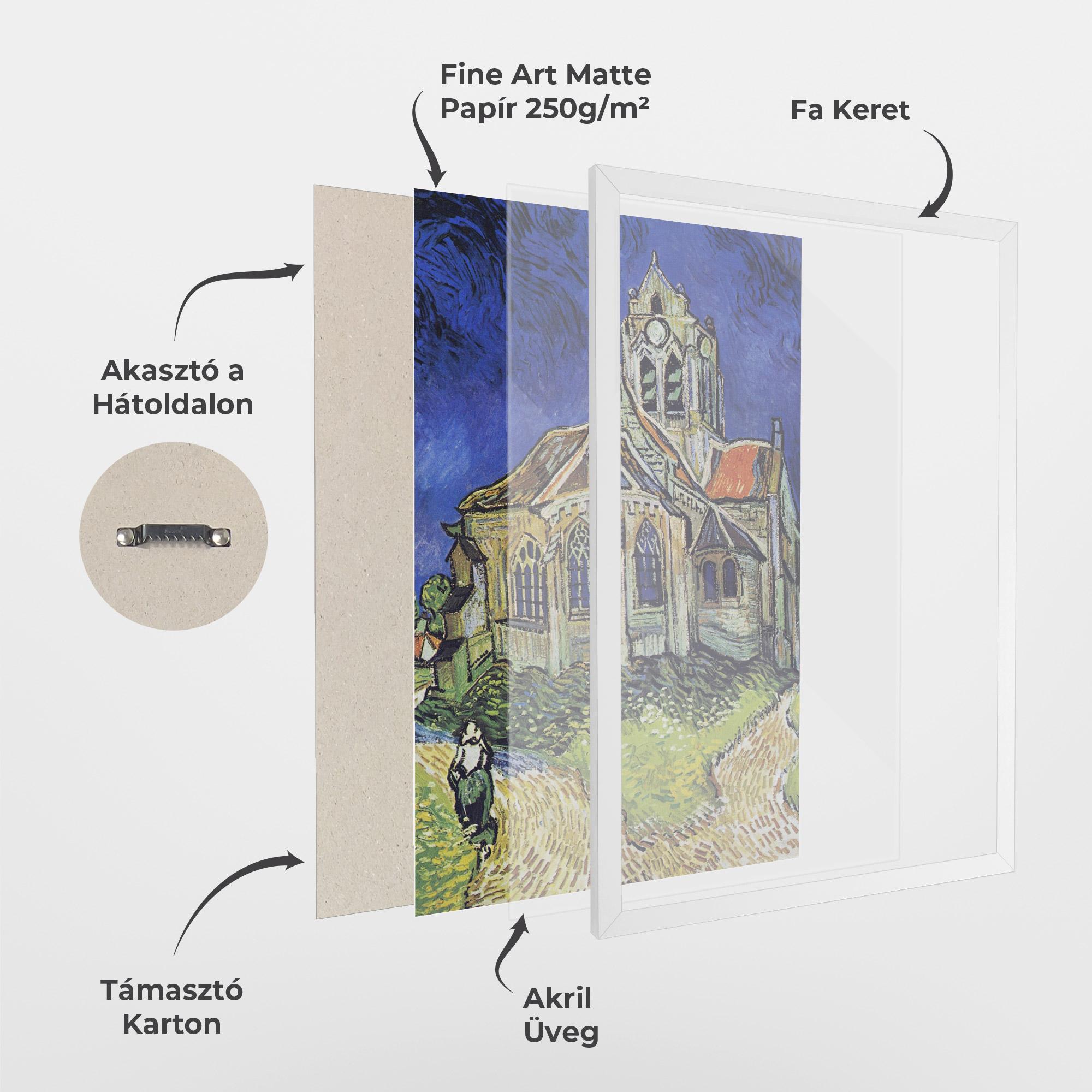 Keretezett Poszter The Church At Auvers mockup 1