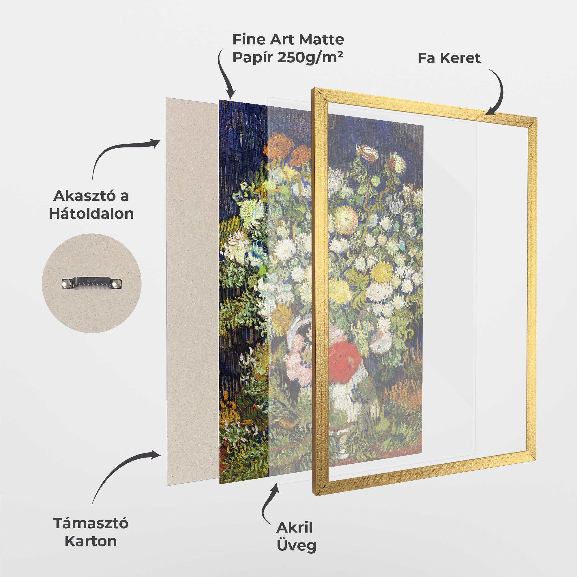 Keretezett Poszter Flowers Van Gogh mockup 1