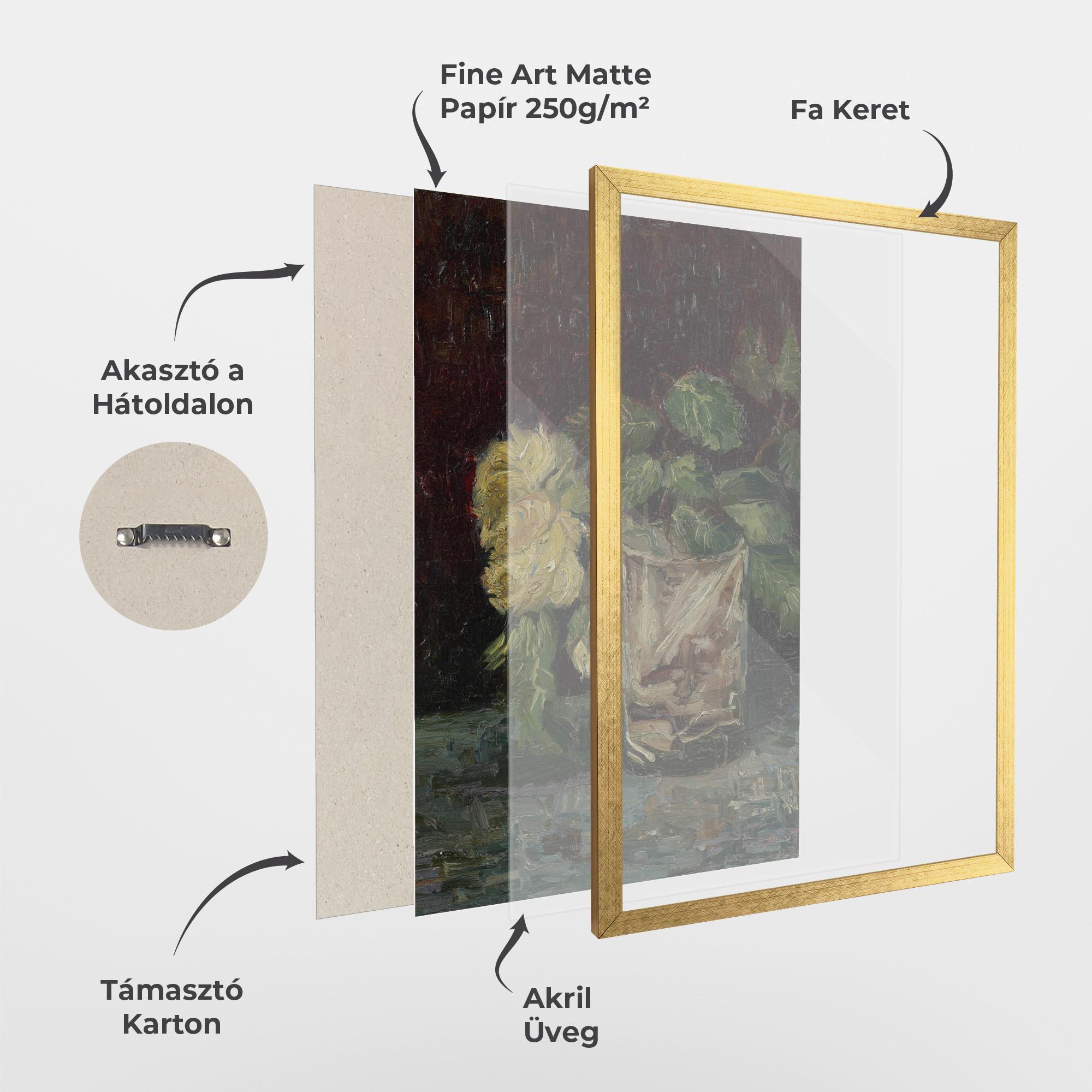 Keretezett Poszter Glas Met Gele Rozen mockup 1