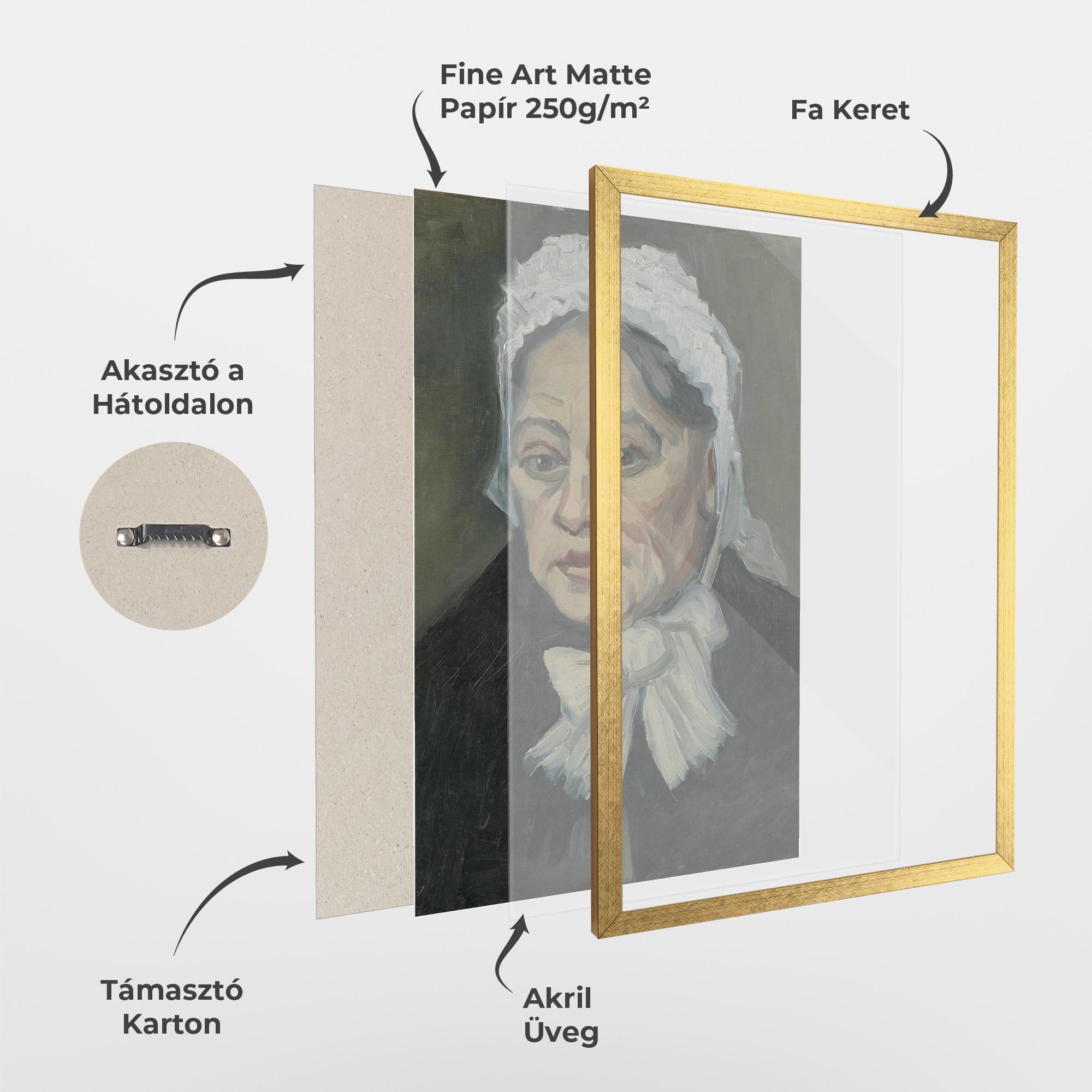 Keretezett Poszter Portret Oude Vrouw mockup 1