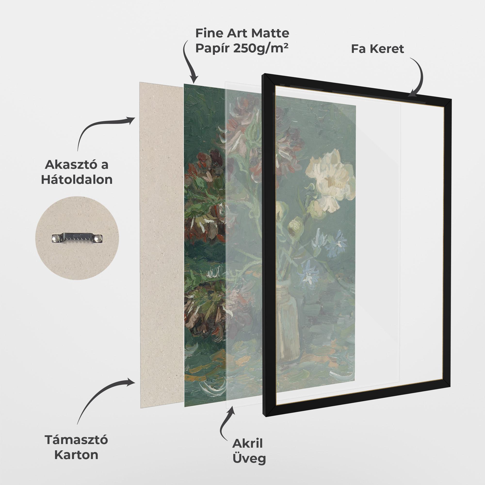 Keretezett Poszter Flesje Met Pioenrozen mockup 1