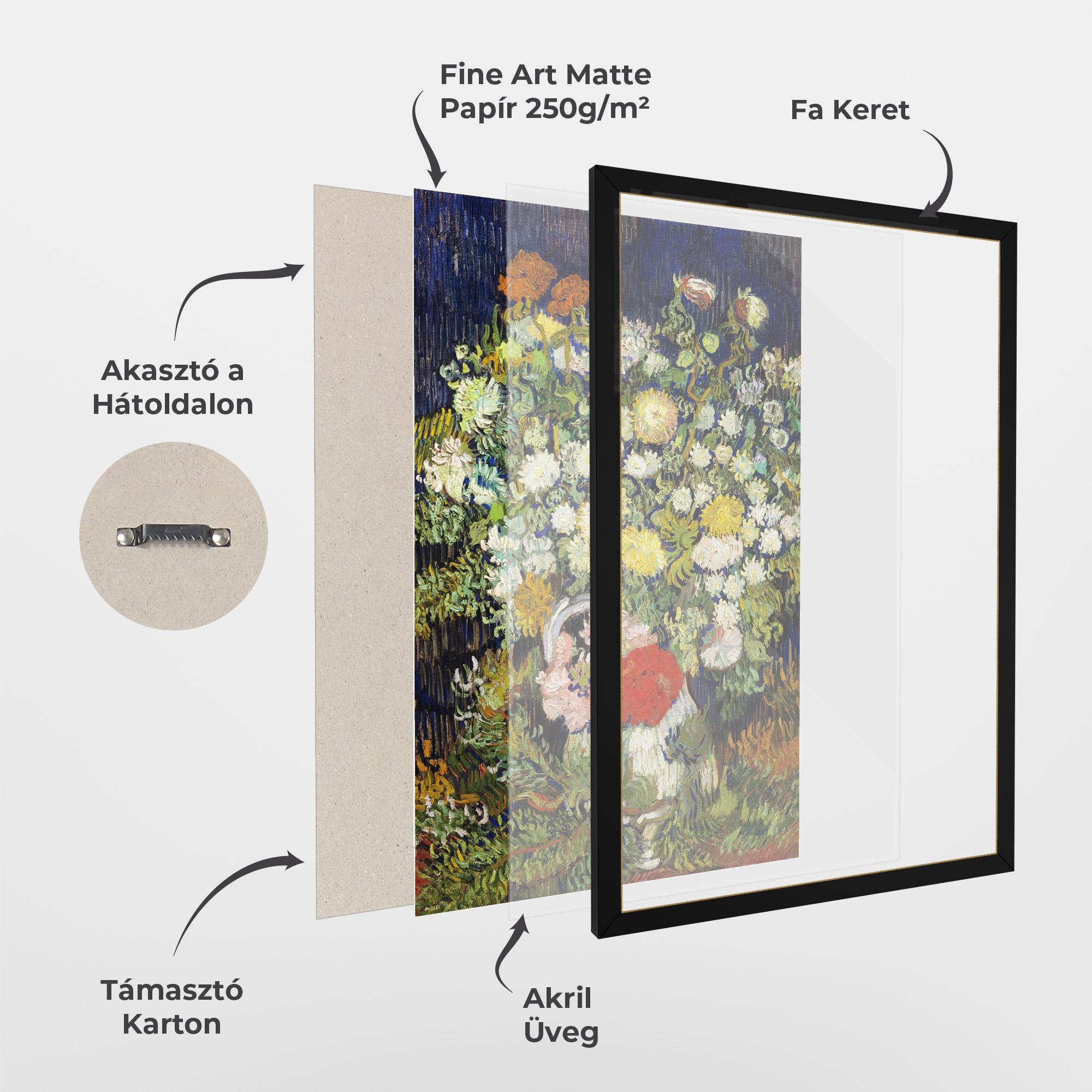 Keretezett Poszter Flowers Van Gogh mockup 1
