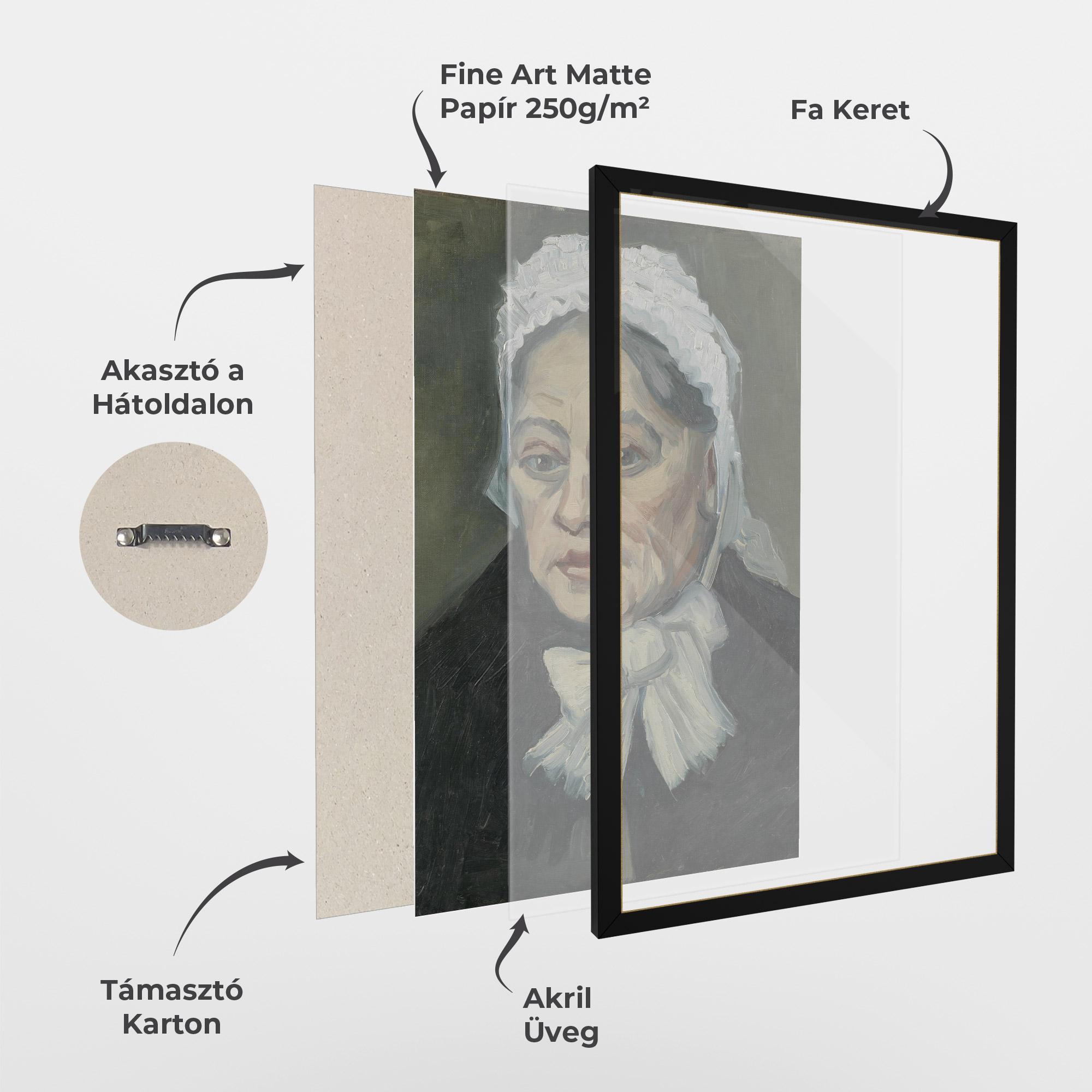 Keretezett Poszter Portret Oude Vrouw mockup 1