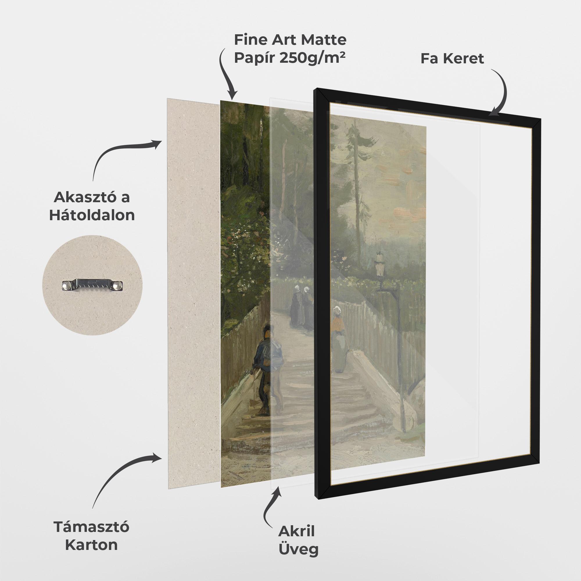 Keretezett Poszter Weg Te Montmartre mockup 1