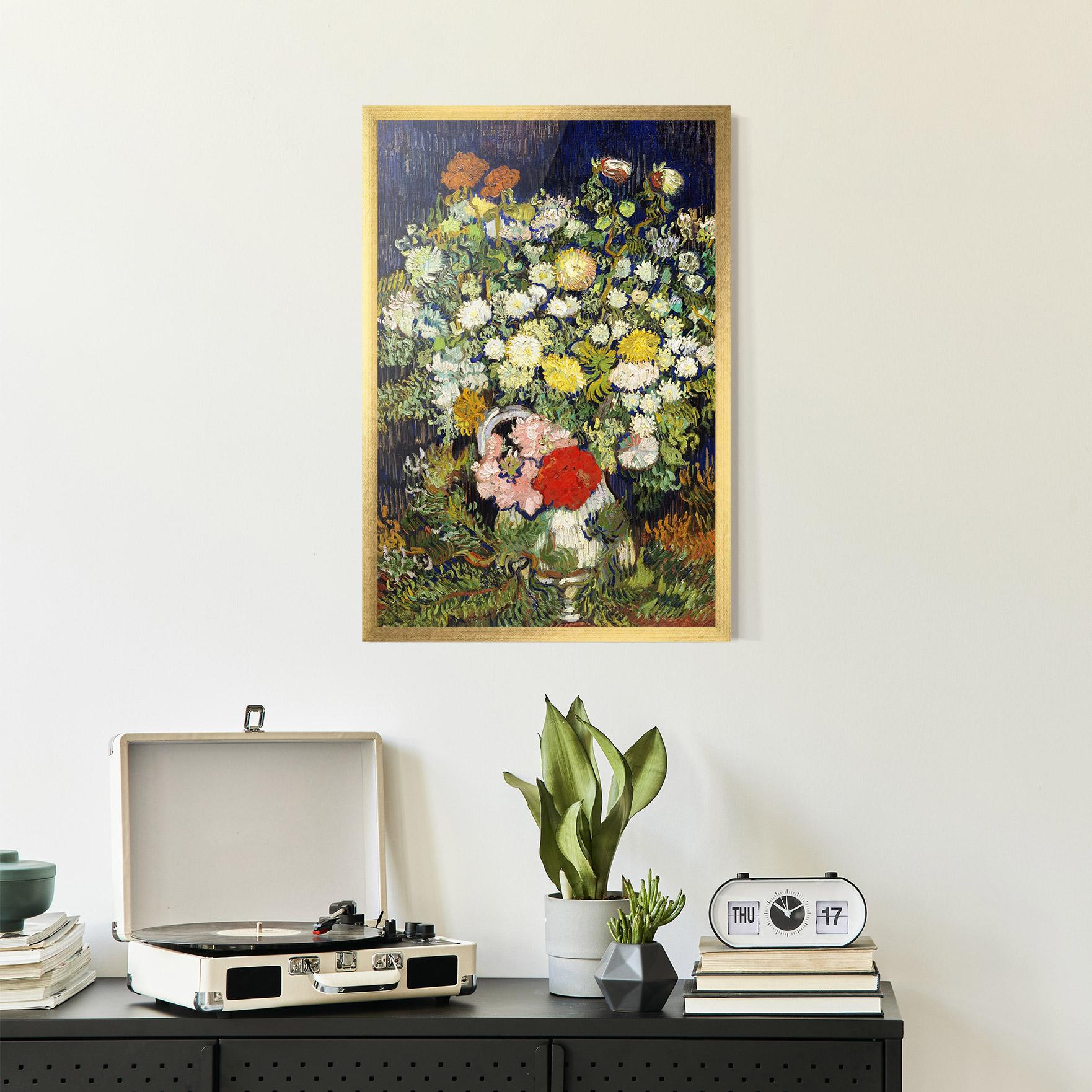 Keretezett Poszter Flowers Van Gogh mockup 2