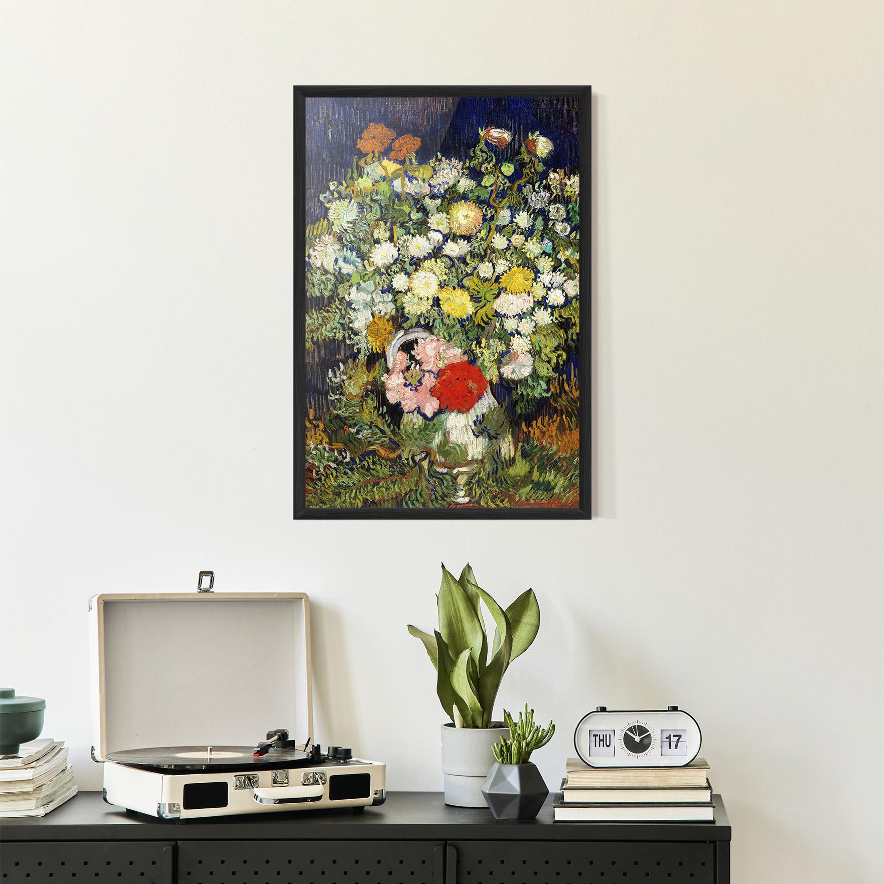 Keretezett Poszter Flowers Van Gogh mockup 2