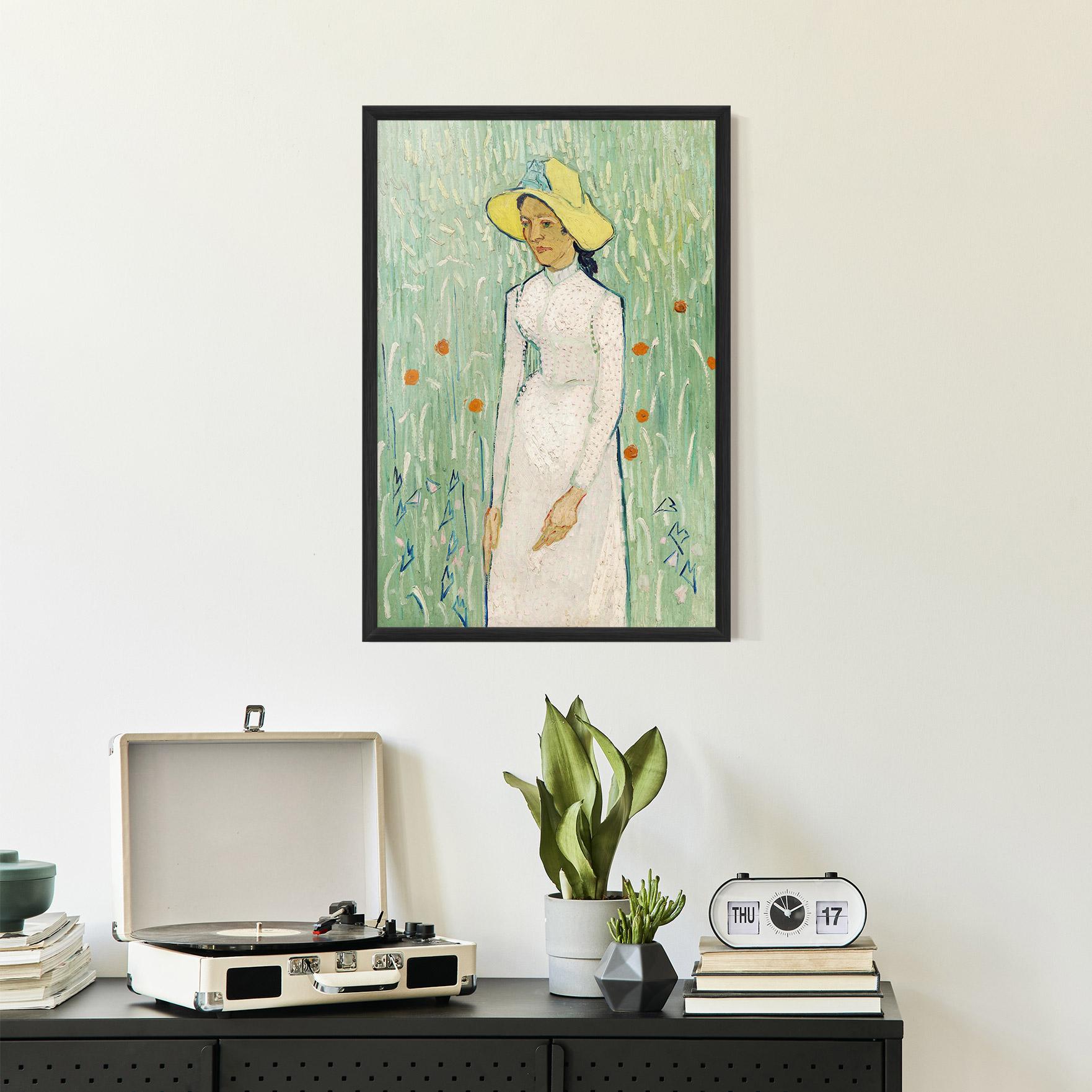 Keretezett Poszter Girl In White mockup 2