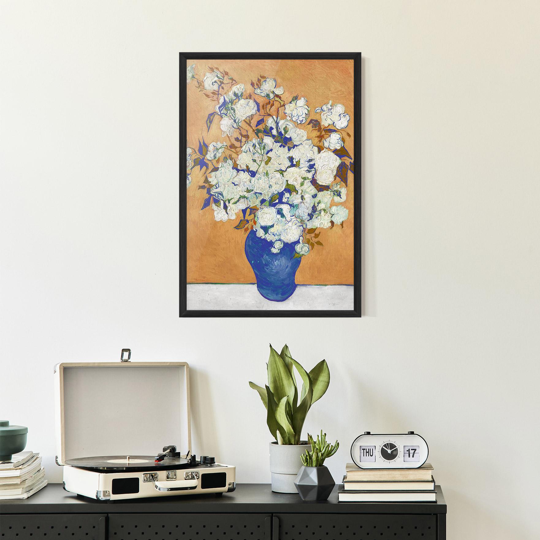 Keretezett Poszter Roses Vintage Art mockup 2